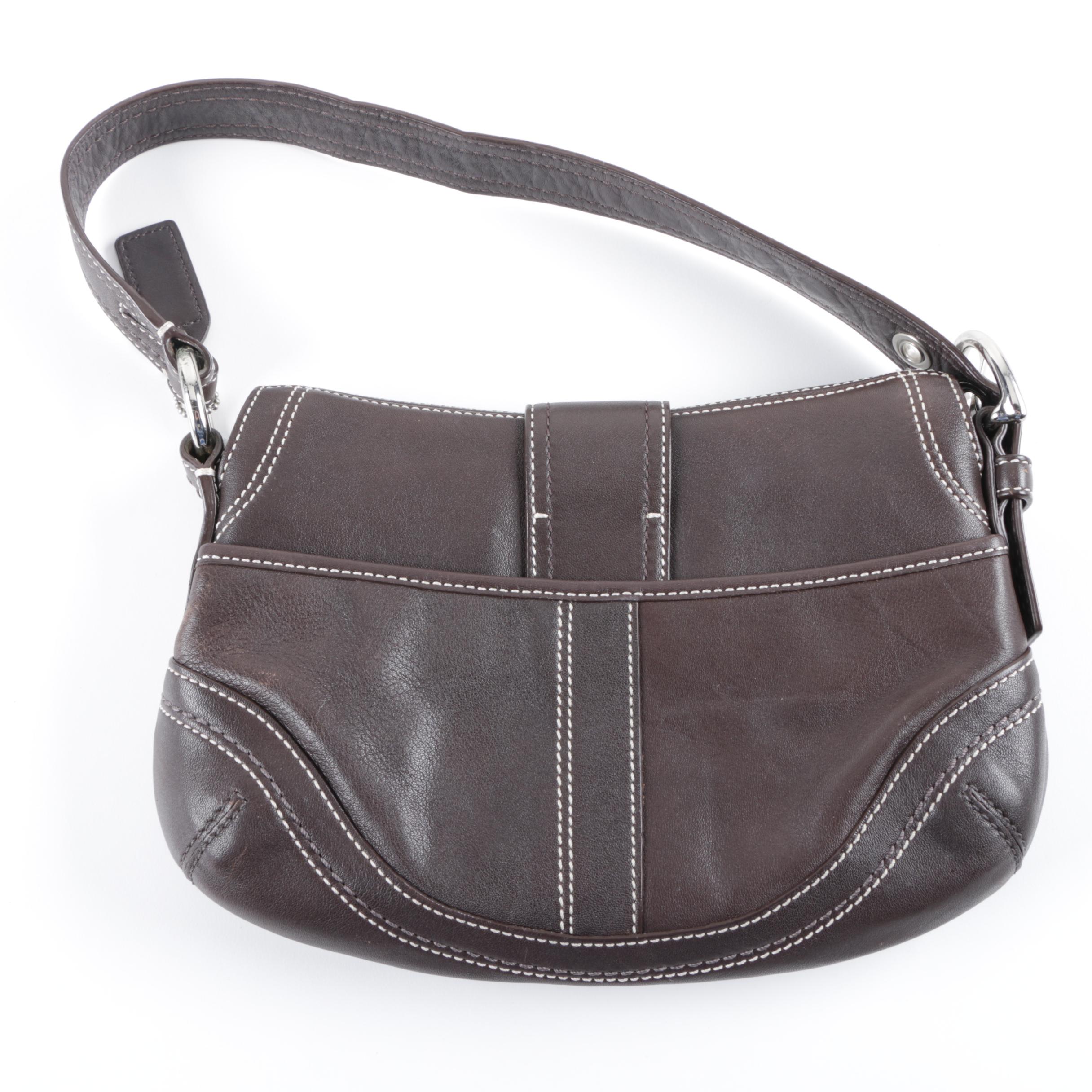 Coach Soho Front Flap Brown Leather Handbag