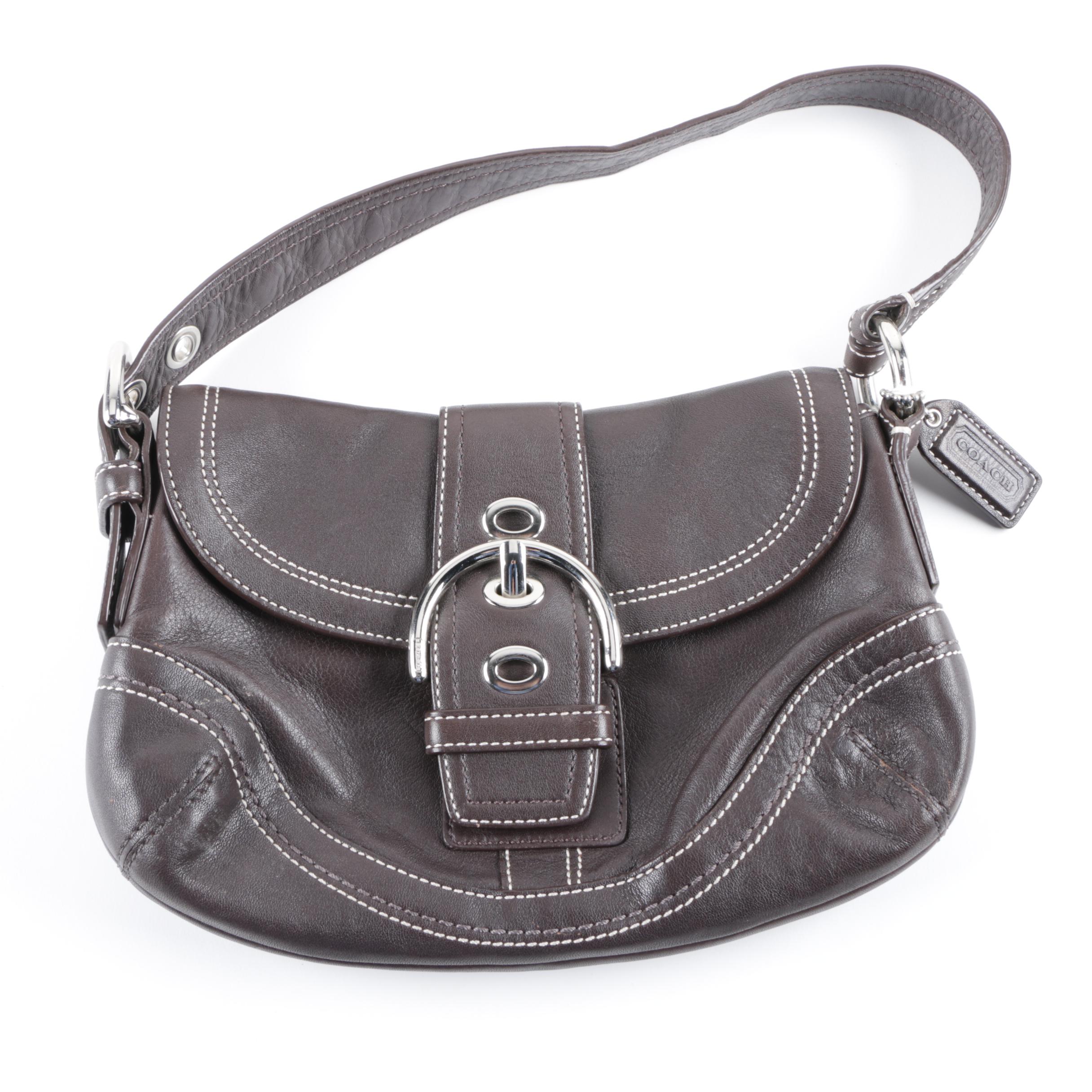 Coach Soho Front Flap Brown Leather Handbag