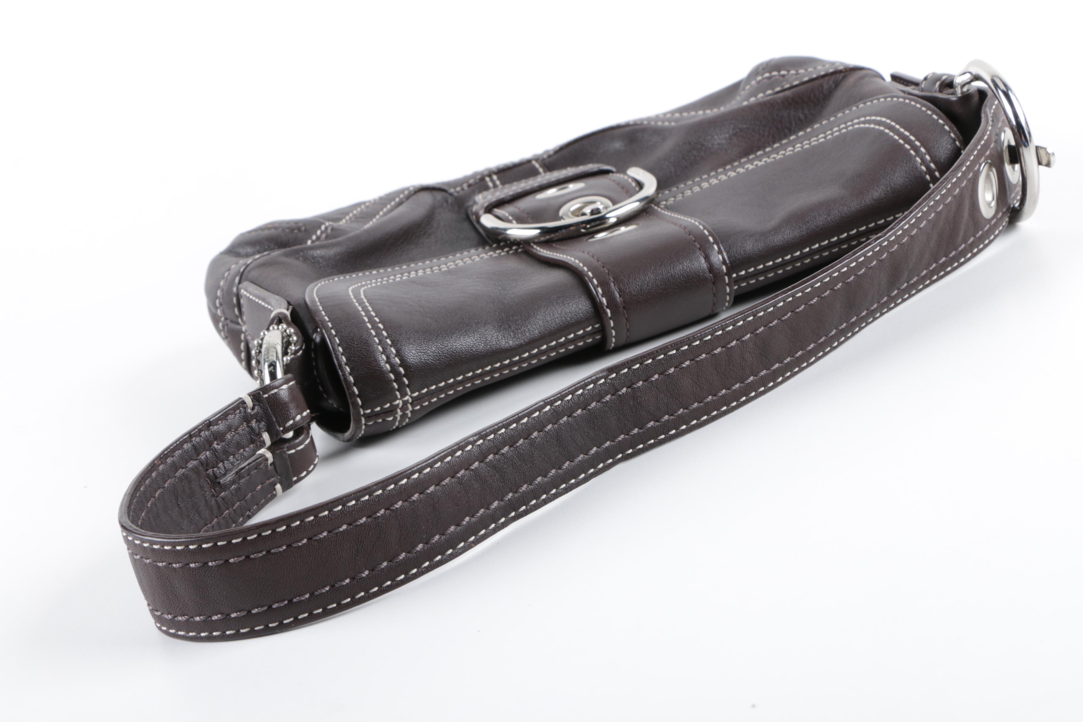 Coach Soho Front Flap Brown Leather Handbag