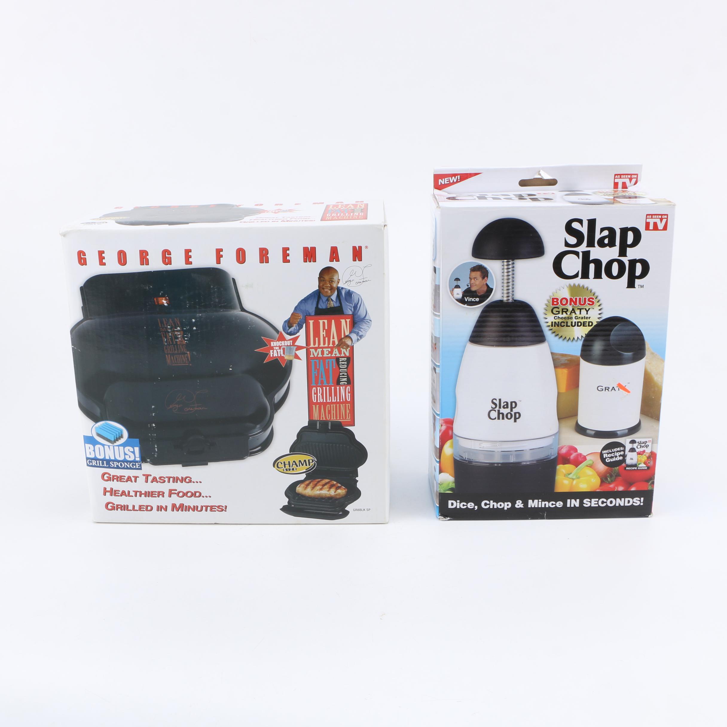 George Foreman Lean Mean Grilling Machine and Slap Chop Chopper