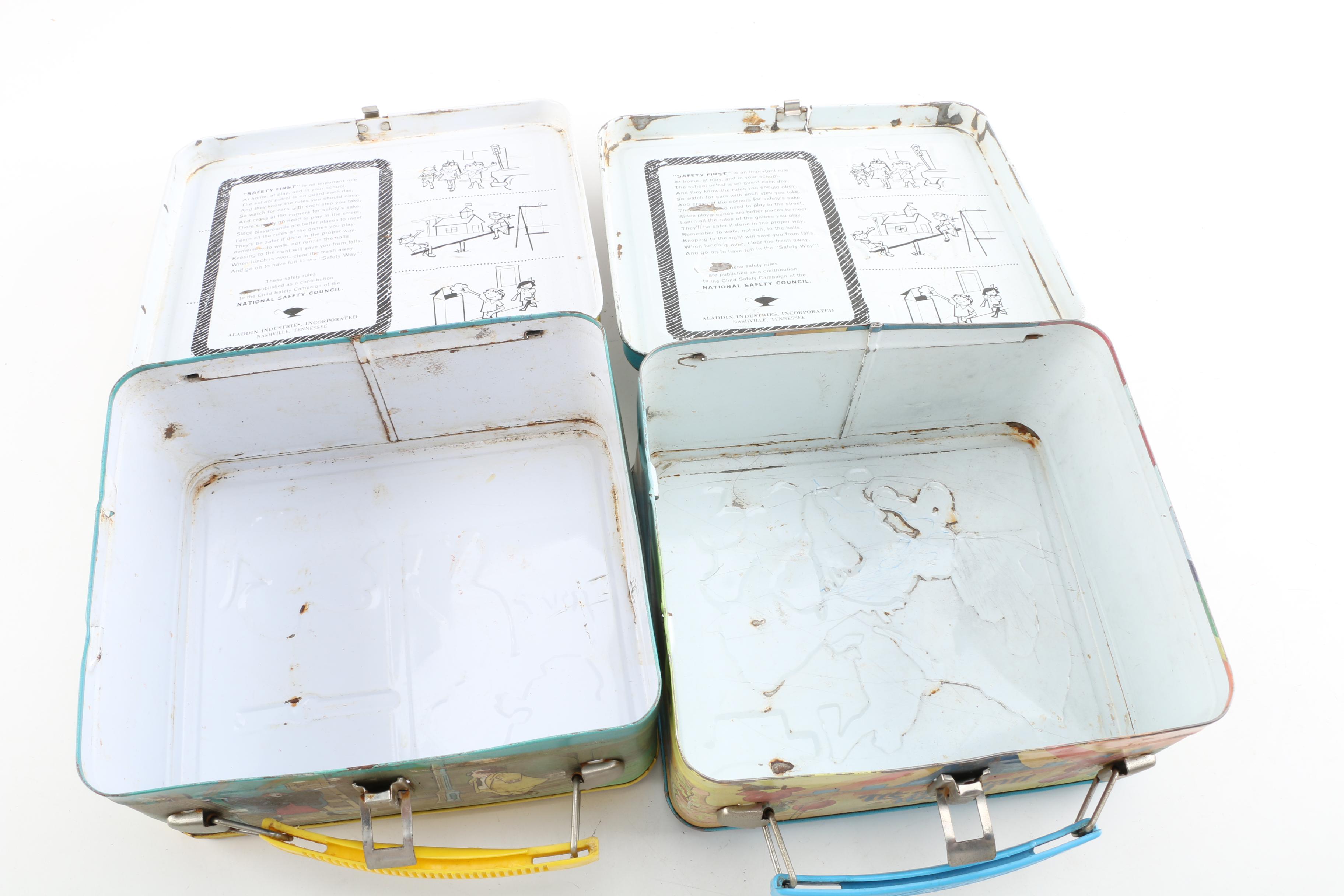 1970s-Era Disney "The Rescuers" and Magic Kingdom Lunchboxes by Aladdin