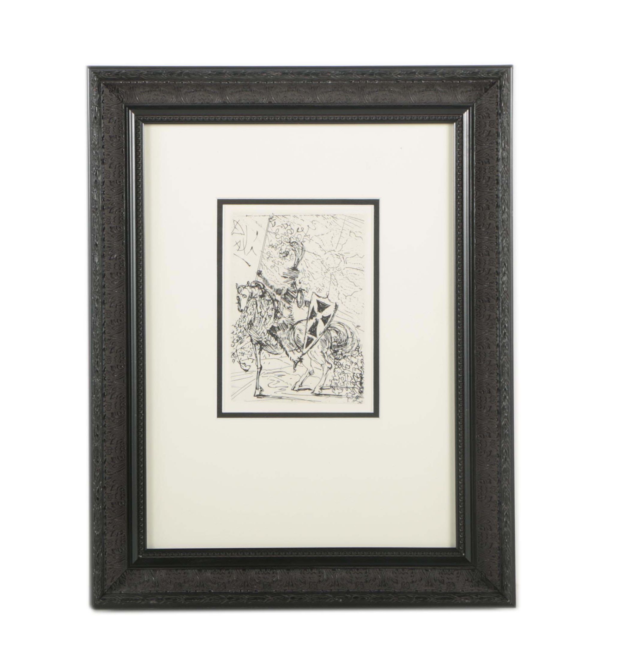 Salvador Dalí Restrike Etching"El Cid"