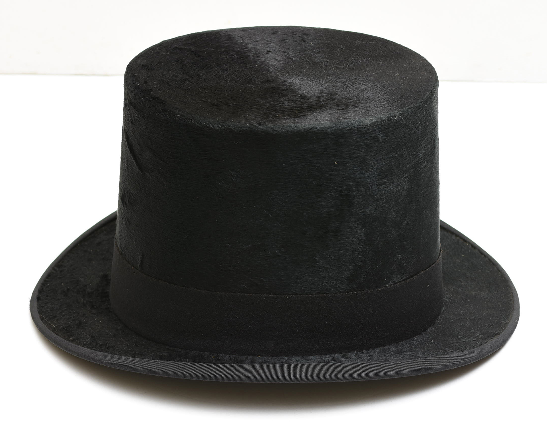 Edwardian Hill & Hart Dyed Black Beaver Fur Top Hat