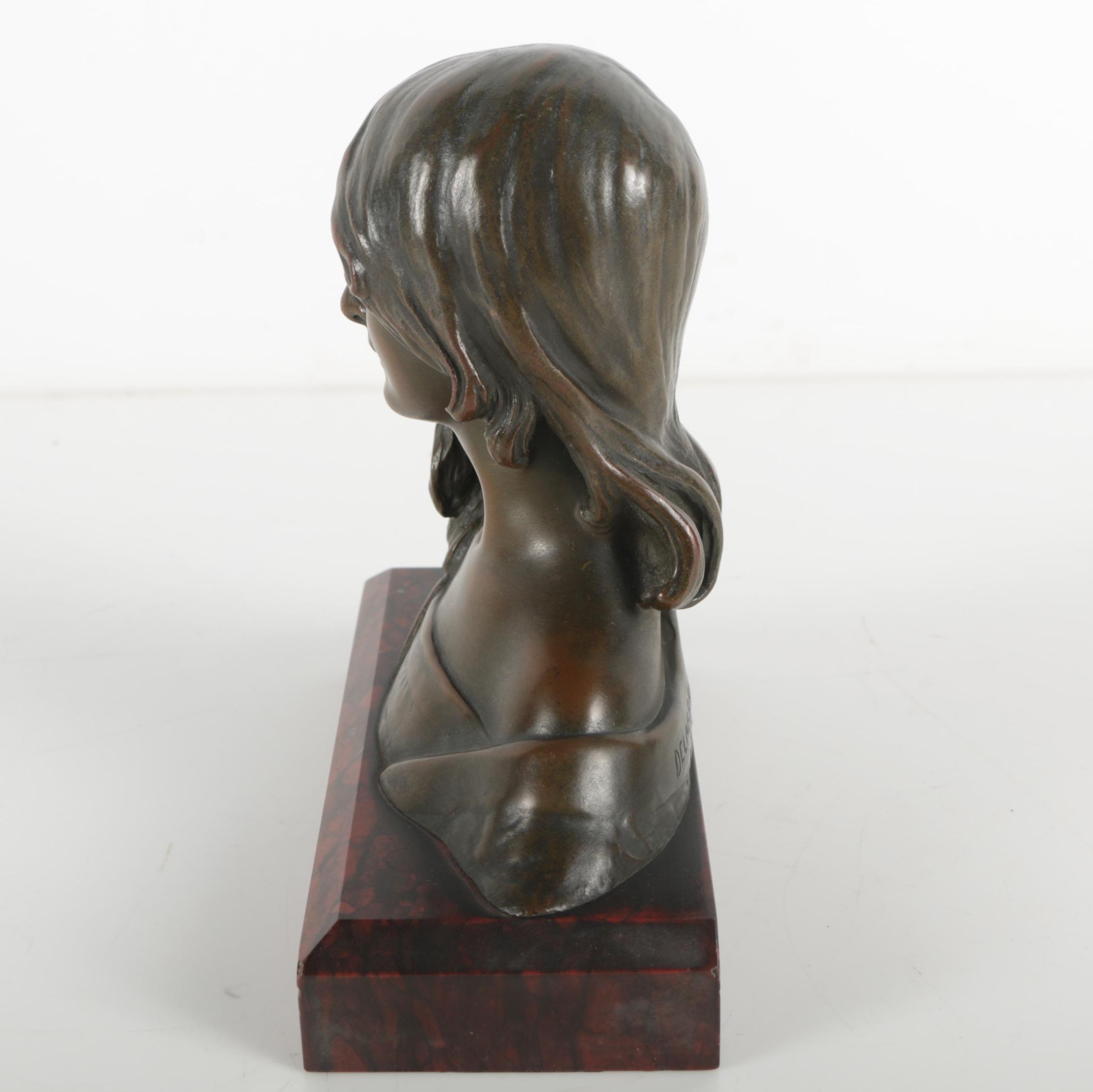 Léon Noel Delagrange Bronze Bust on Marble Base