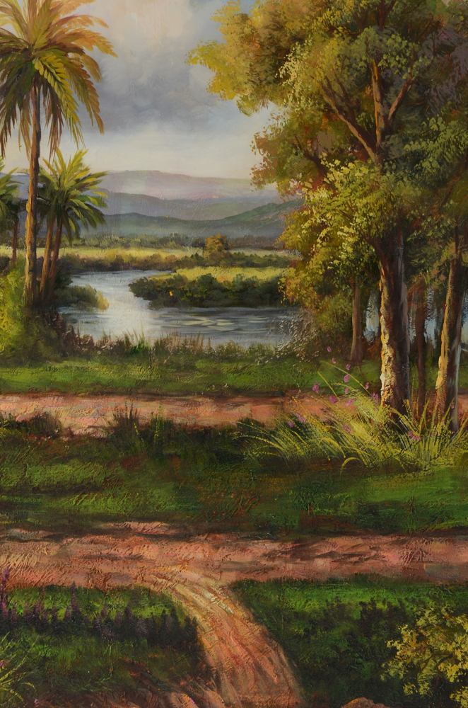 K. Hillman Original Large Acrylic on Canvas Landscape