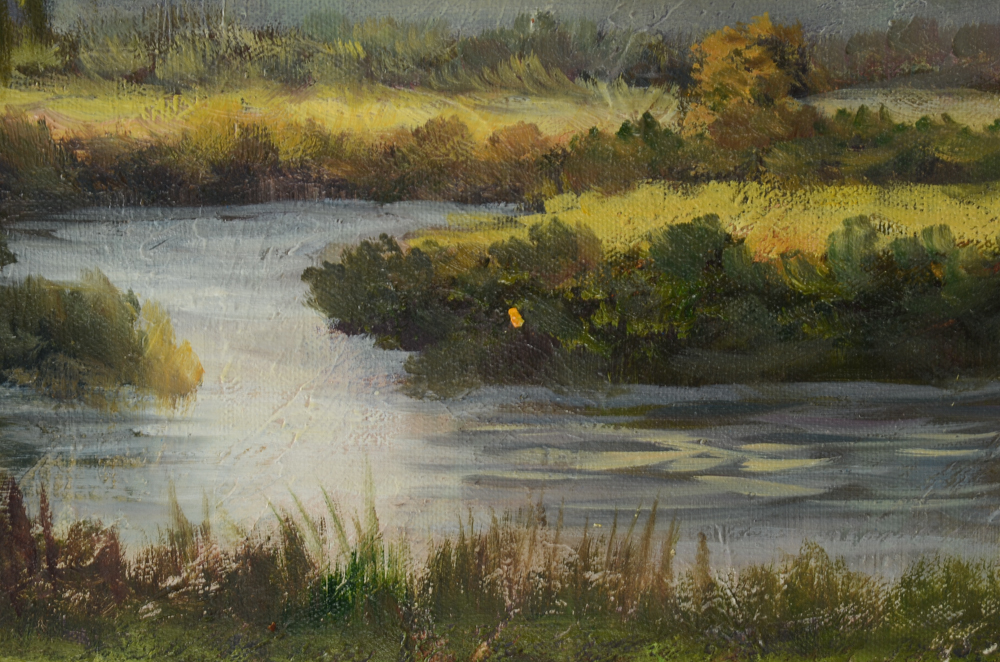 K. Hillman Original Large Acrylic on Canvas Landscape