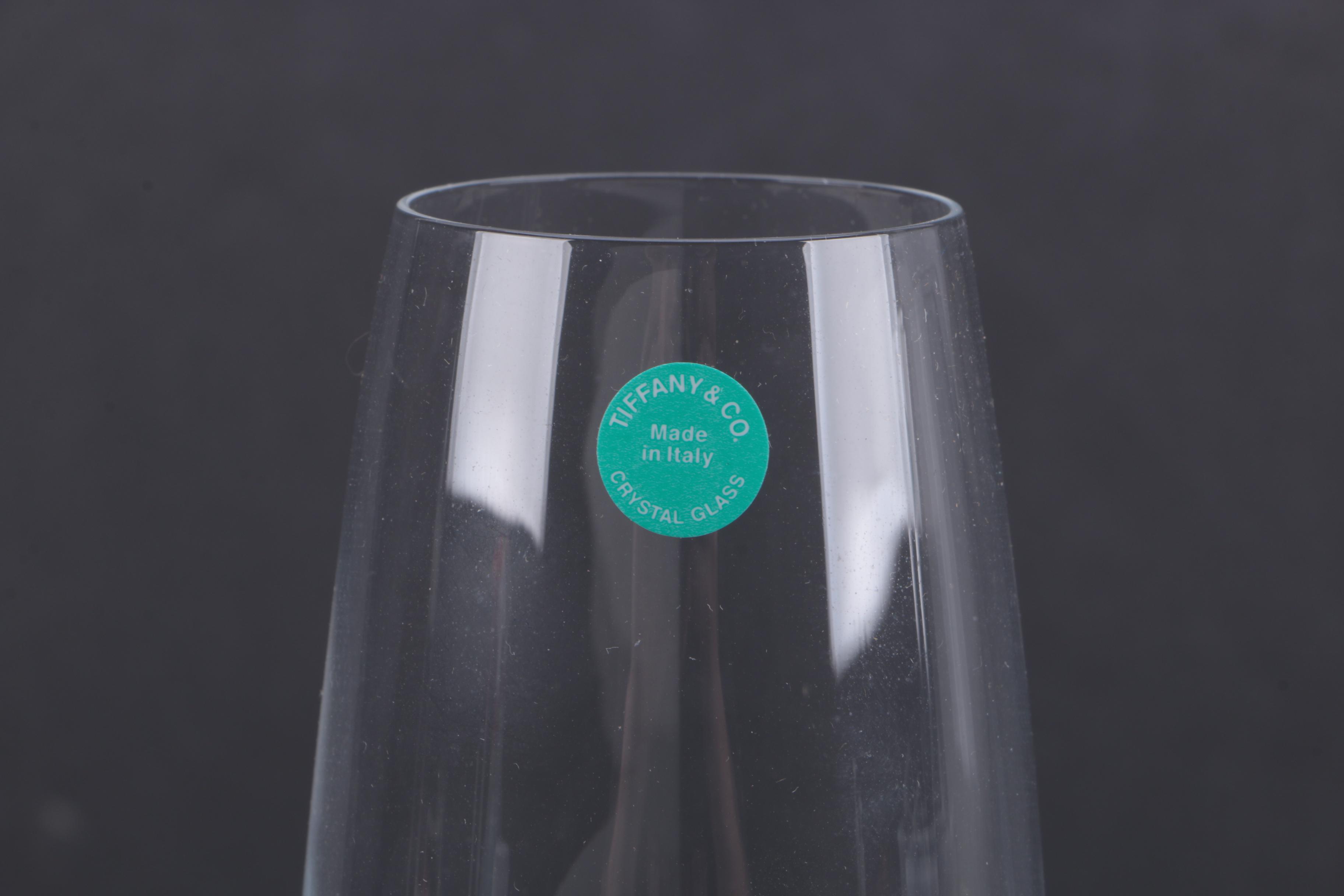 Tiffany & Co. "Classic U-Shape" Crystal Champagne Flutes