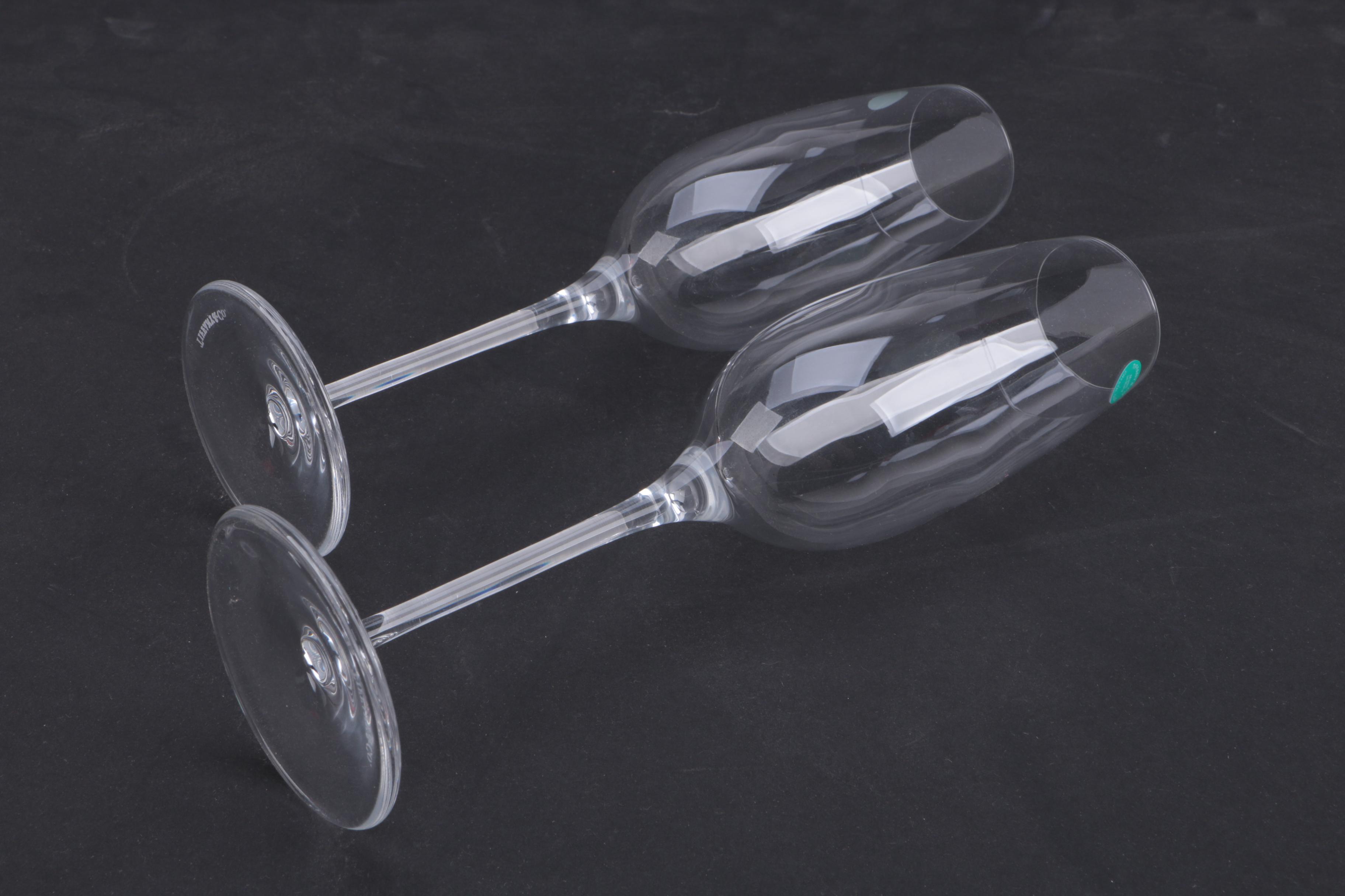 Tiffany & Co. "Classic U-Shape" Crystal Champagne Flutes