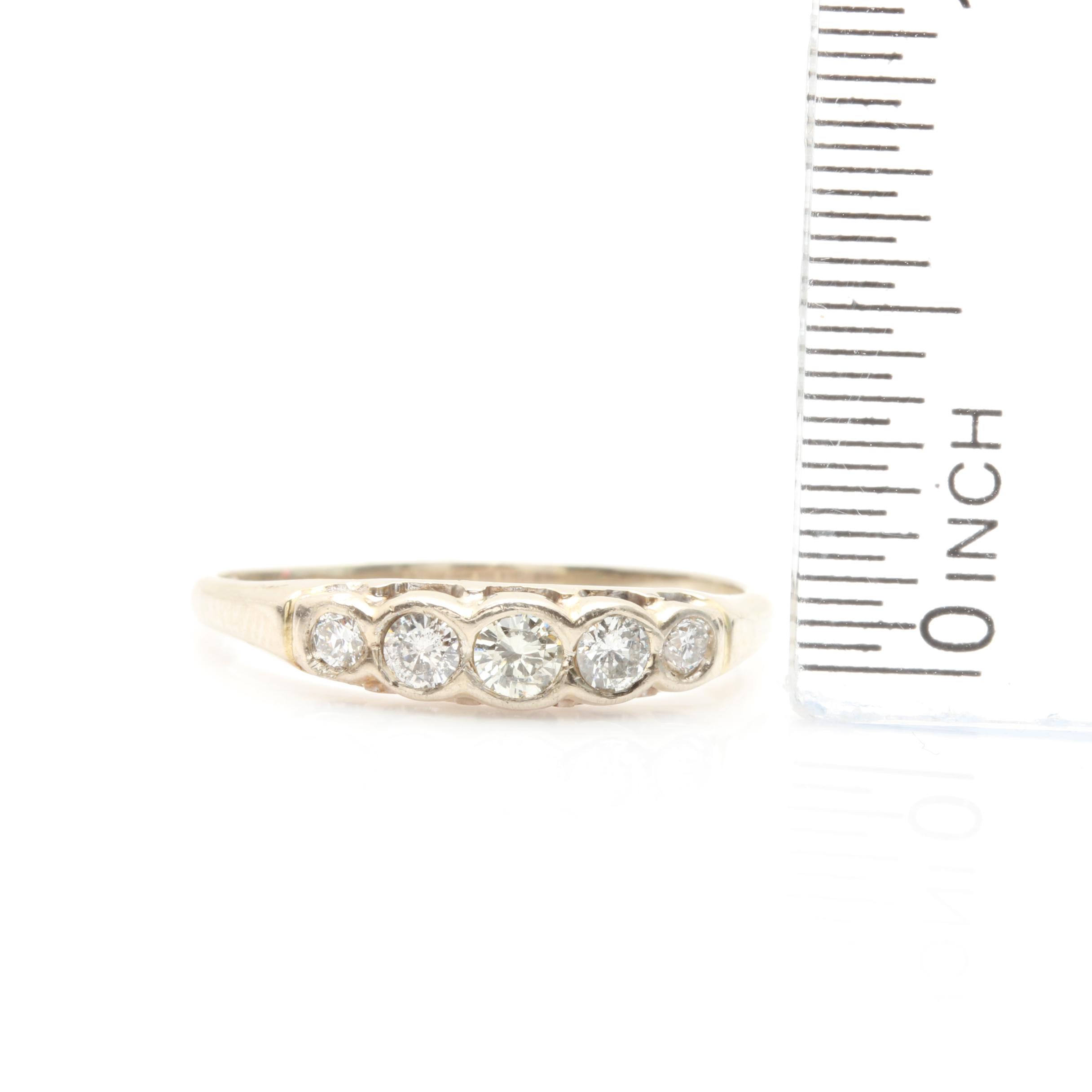 14K White Gold Diamond Ring