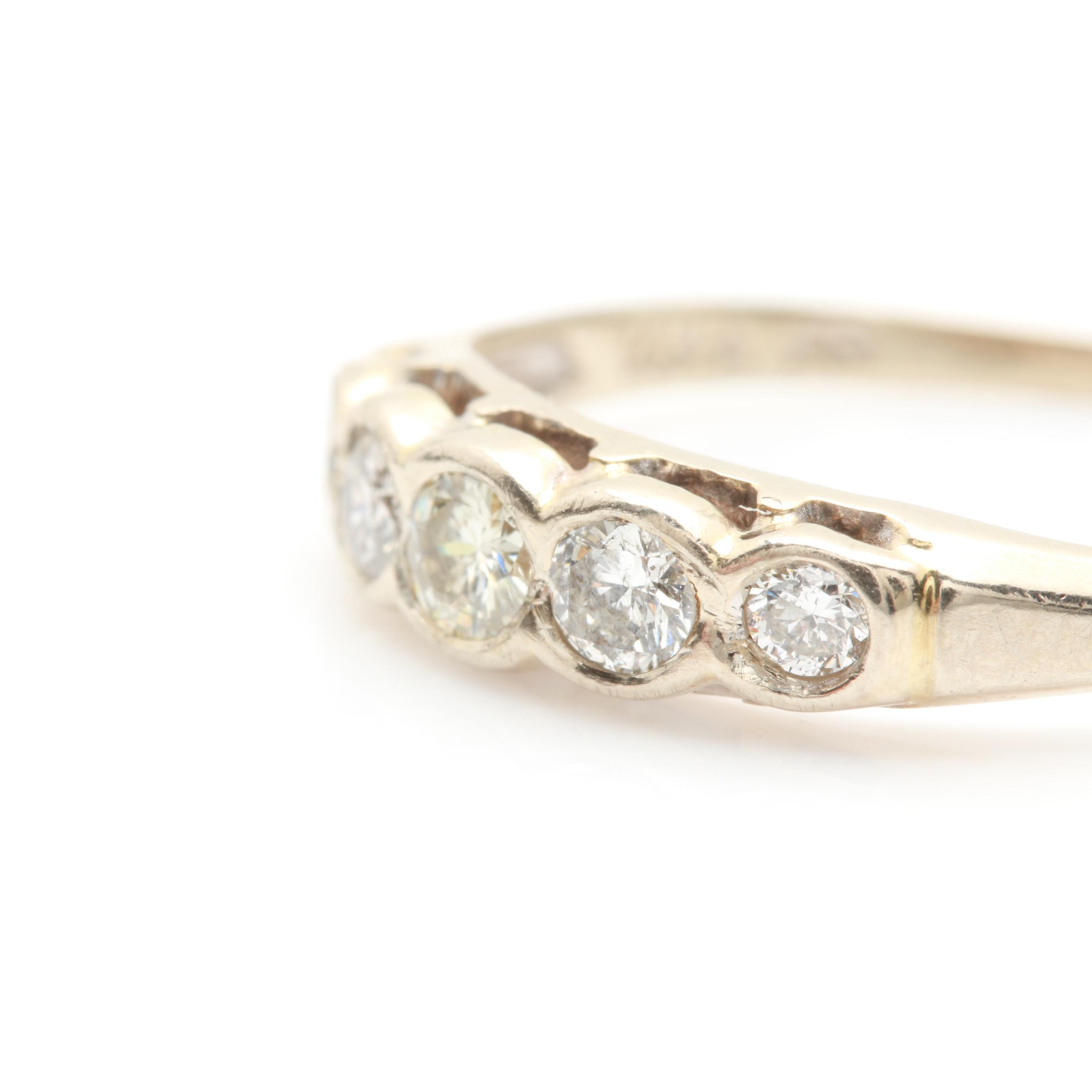 14K White Gold Diamond Ring