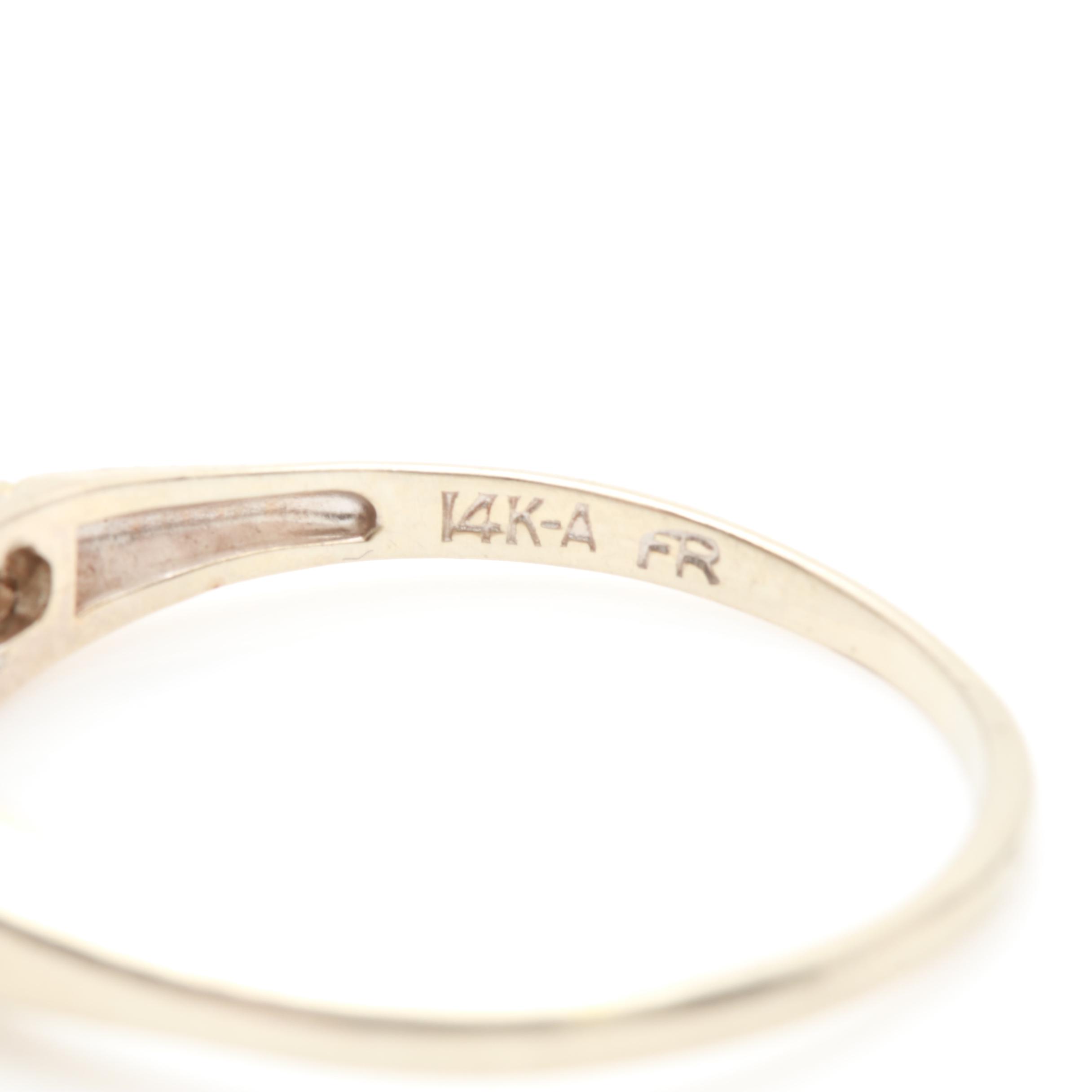 14K White Gold Diamond Ring