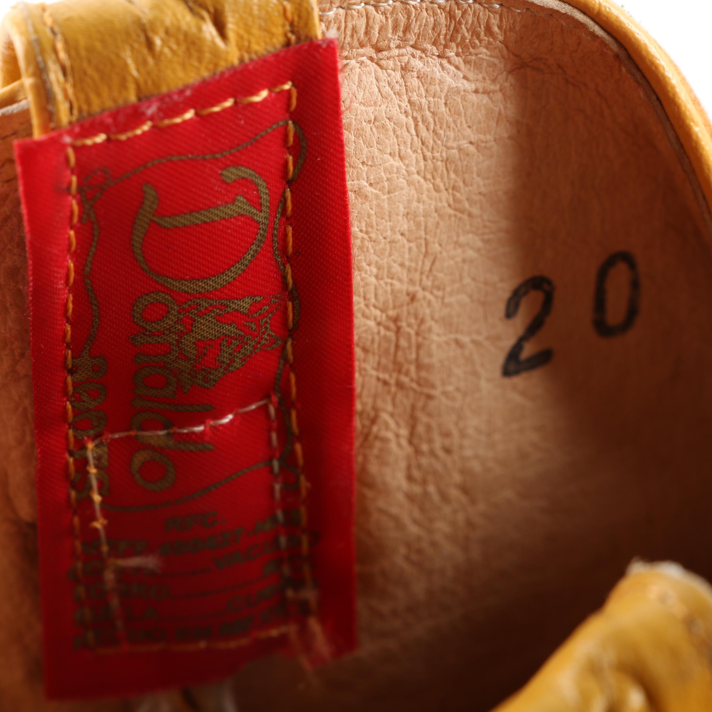 Children's Donaldo Yellow Embossed Leather Cowboy Boots