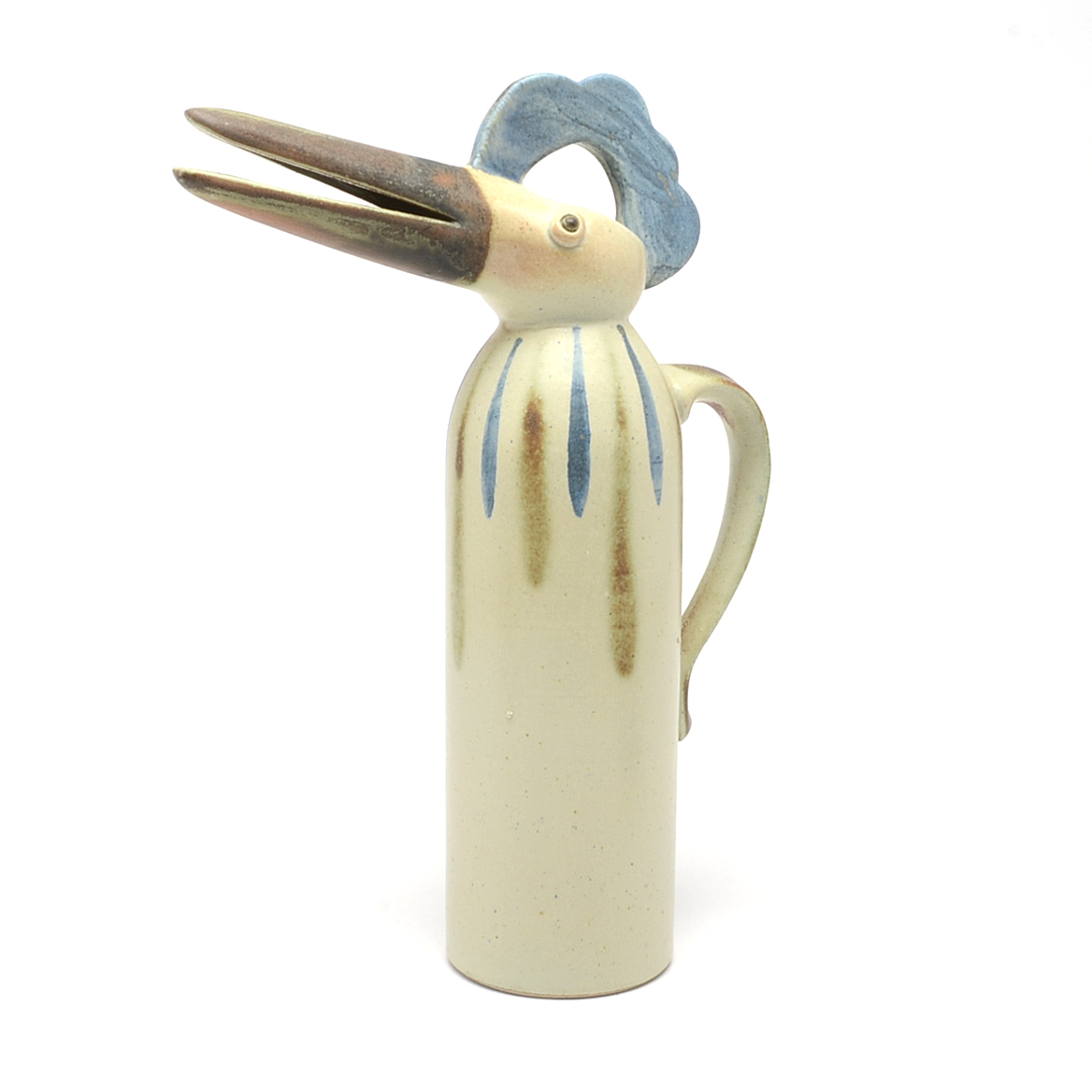 Artisan-Made Ceramic Bird Pitcher