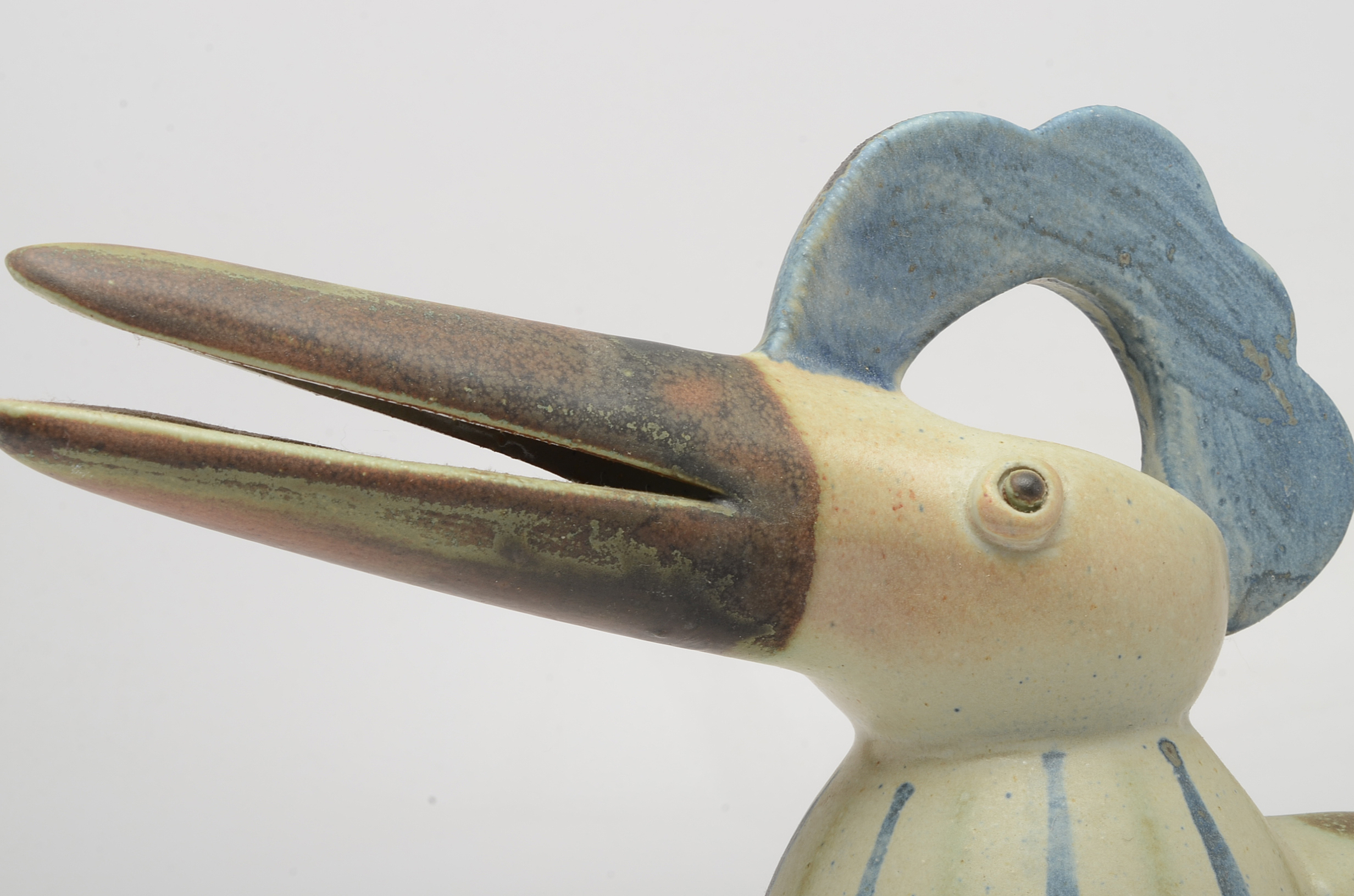 Artisan-Made Ceramic Bird Pitcher