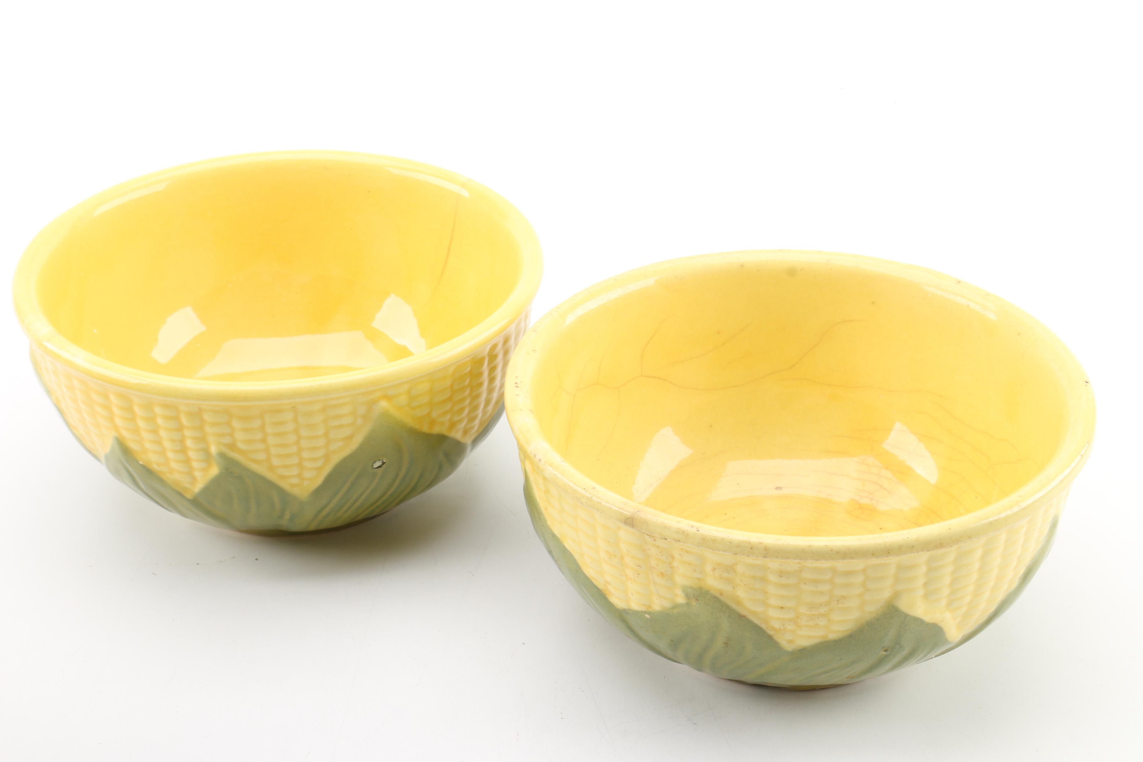 Mid Century Modern Shawnee "Corn King" Ceramic Serveware