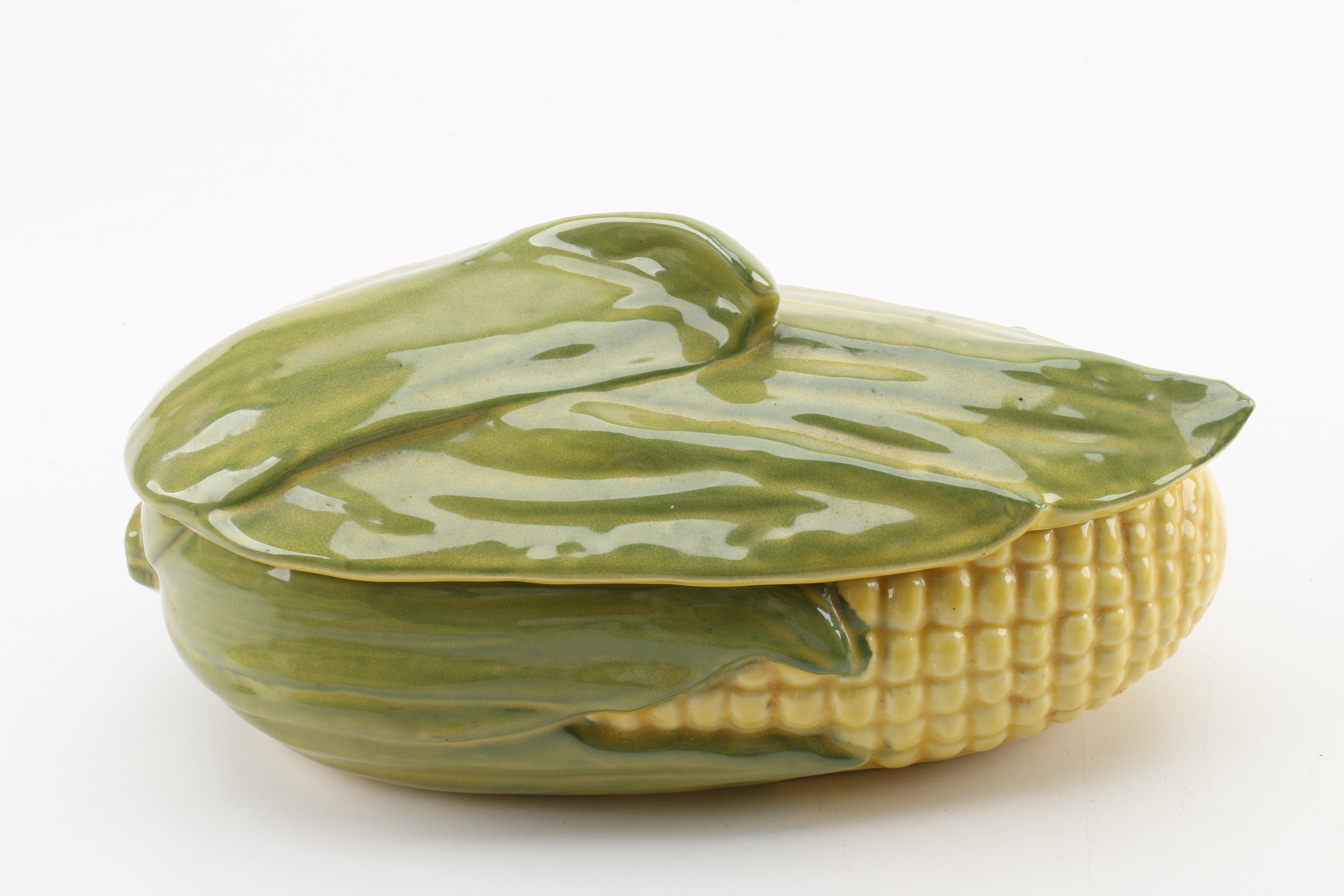 Mid Century Modern Shawnee "Corn King" Ceramic Serveware