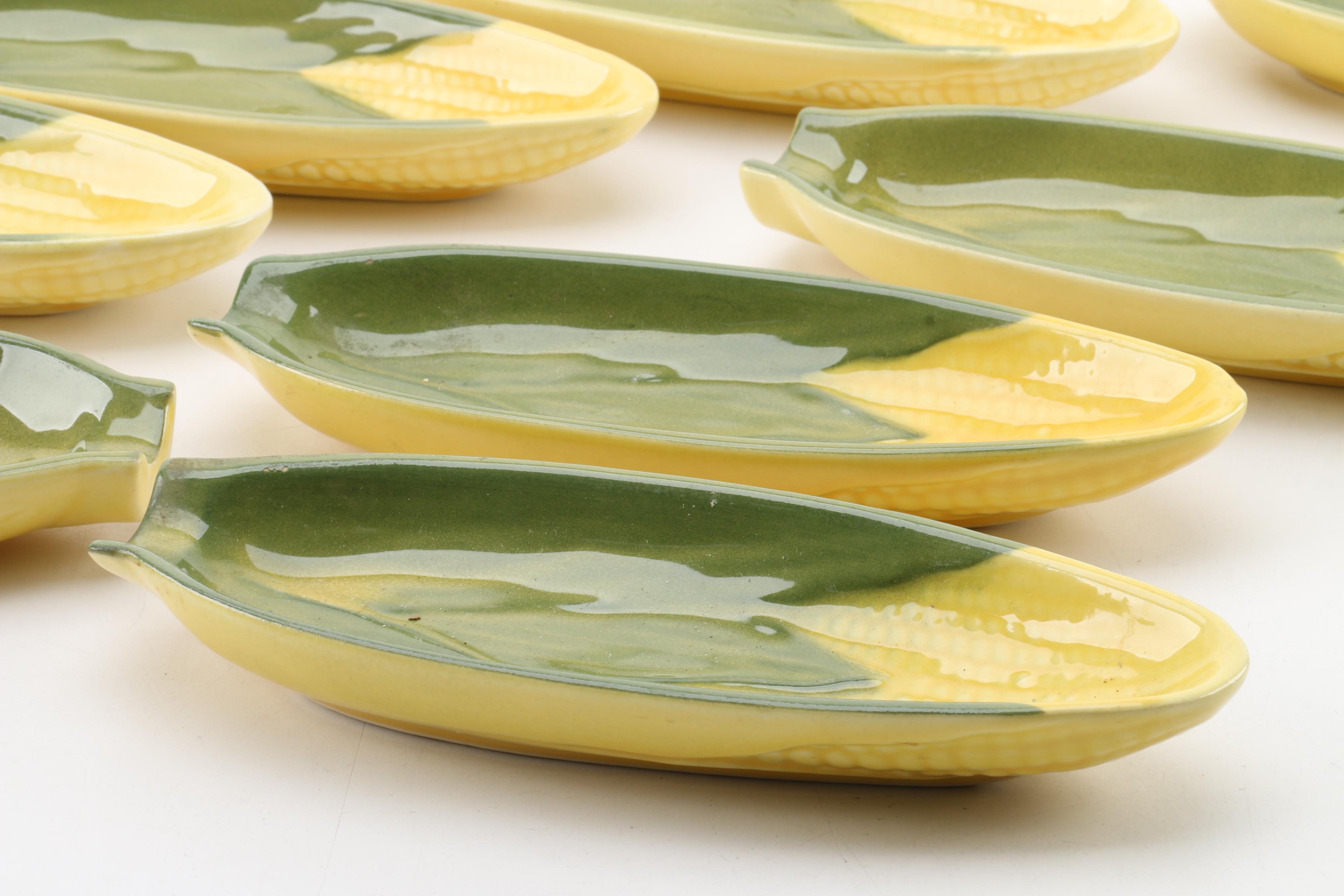 Mid Century Modern Shawnee "Corn King" Ceramic Serveware