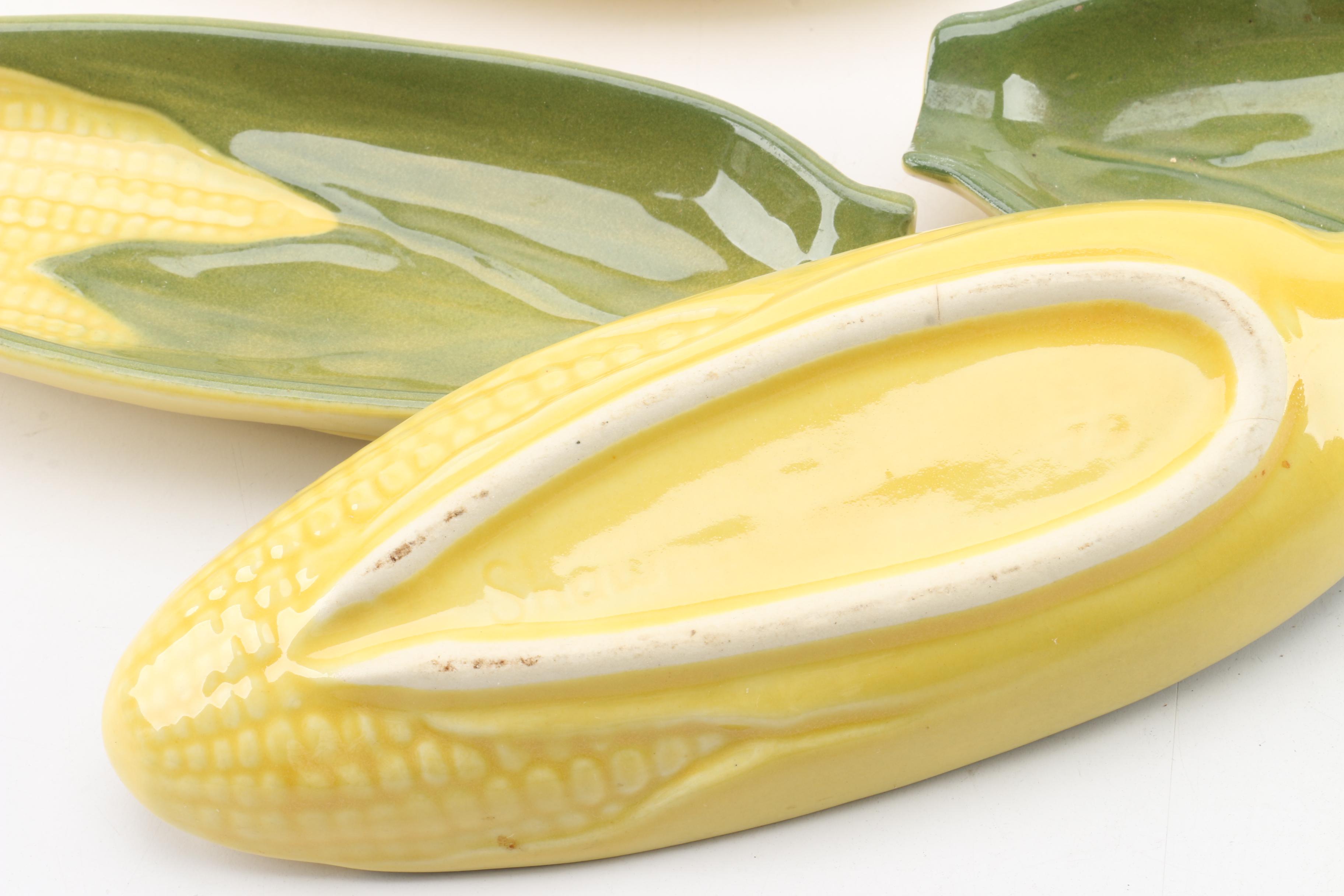 Mid Century Modern Shawnee "Corn King" Ceramic Serveware