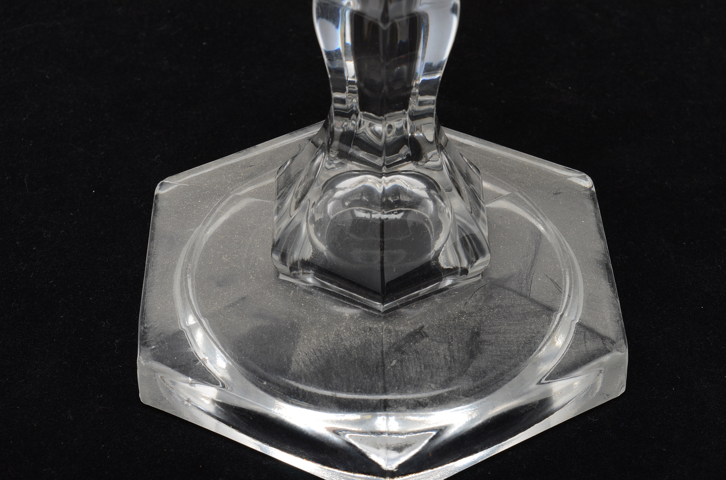 Glass Oil No. 2 Queen Anne Hurricane Lamp