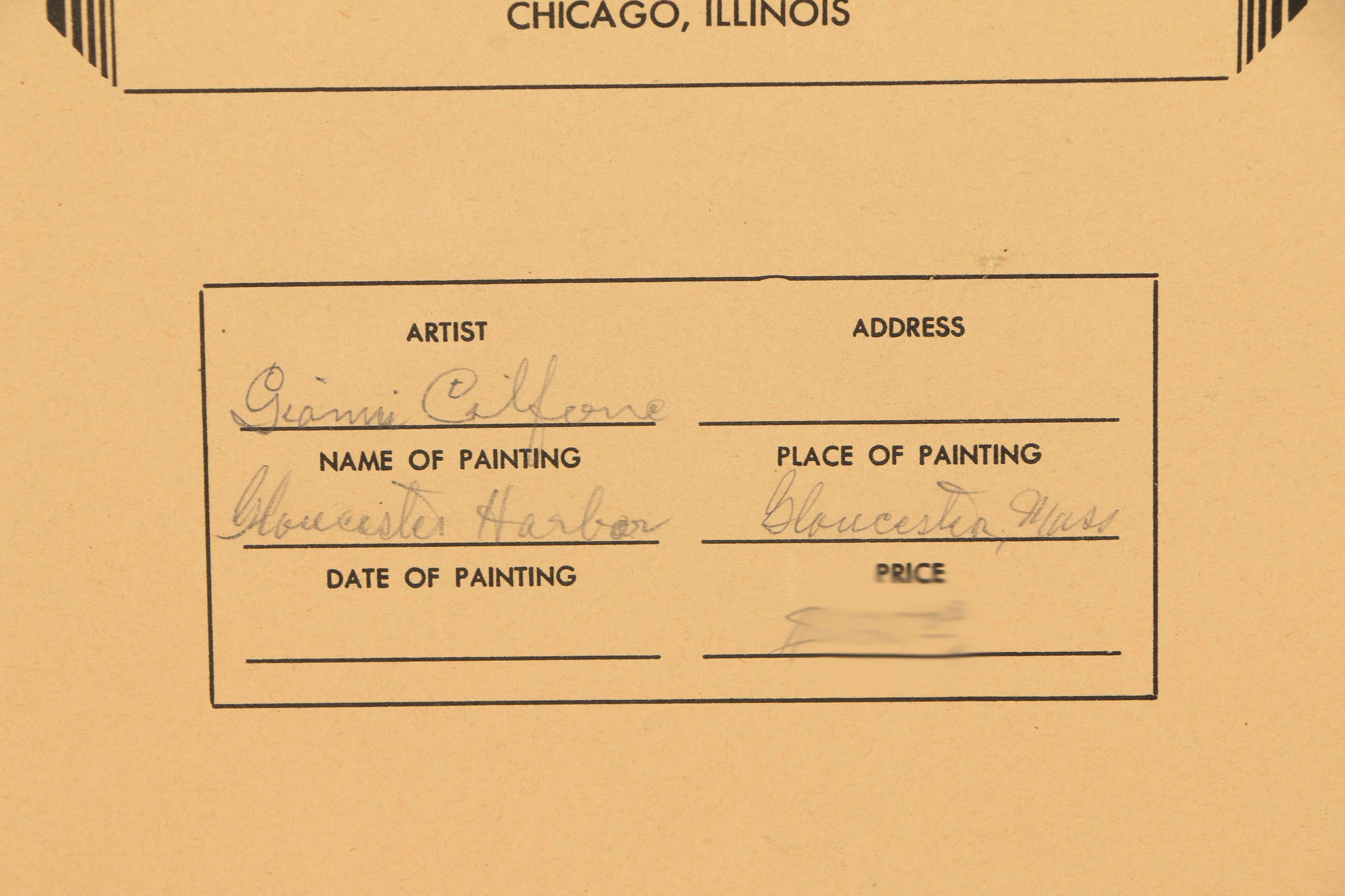 Gianni Cilfone Oil Painting "Gloucester Harbor"