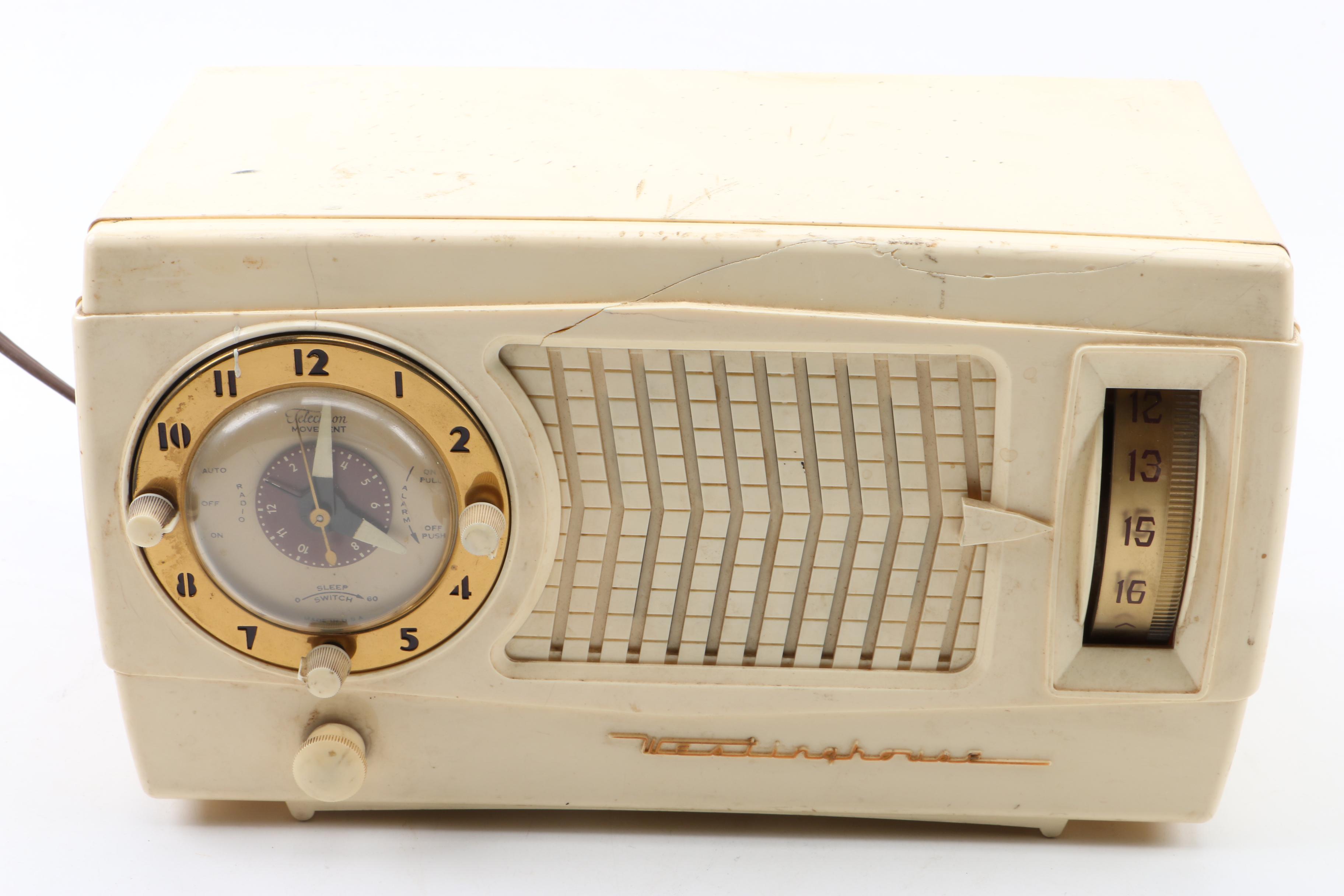 C. 1950s Westinghouse Desktop Alarm Clock/Radio