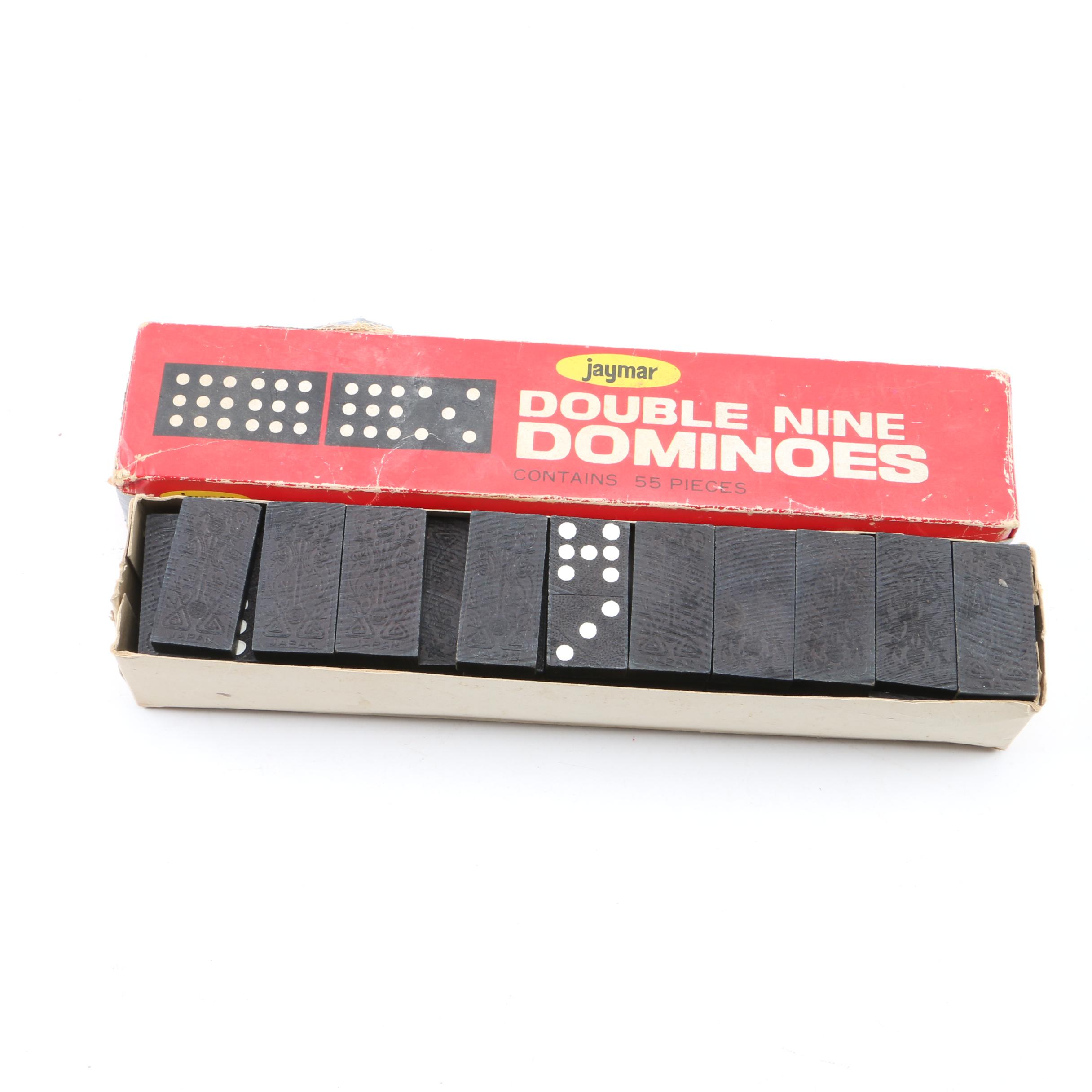 Vintage Set of Jaymar Double Nine Dominoes