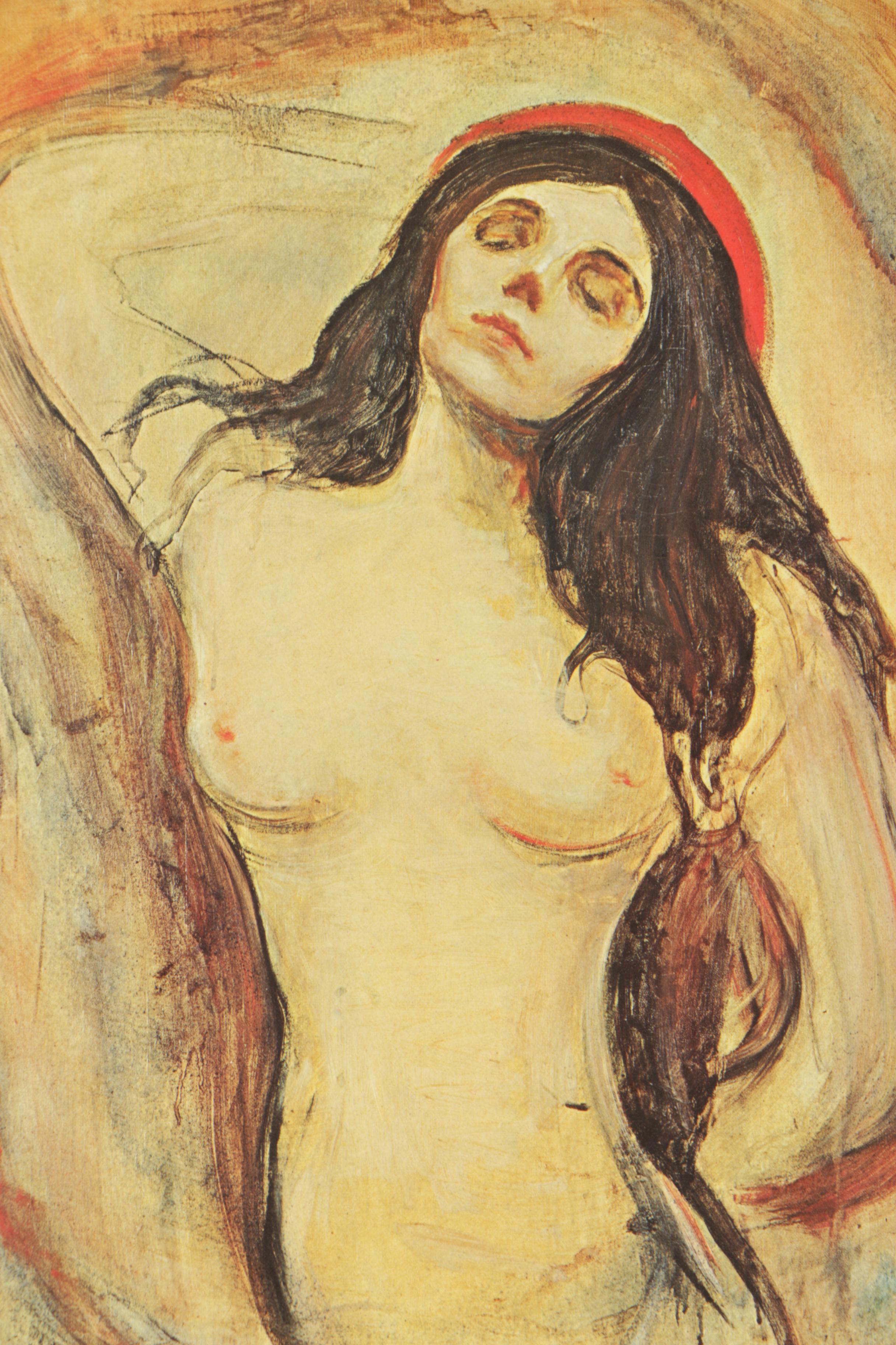 Offset Lithographic Reproduction After Edvard Munch "Madonna"