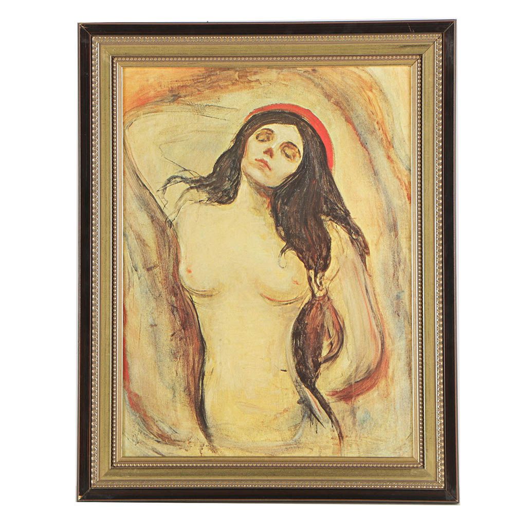 Offset Lithographic Reproduction After Edvard Munch "Madonna"