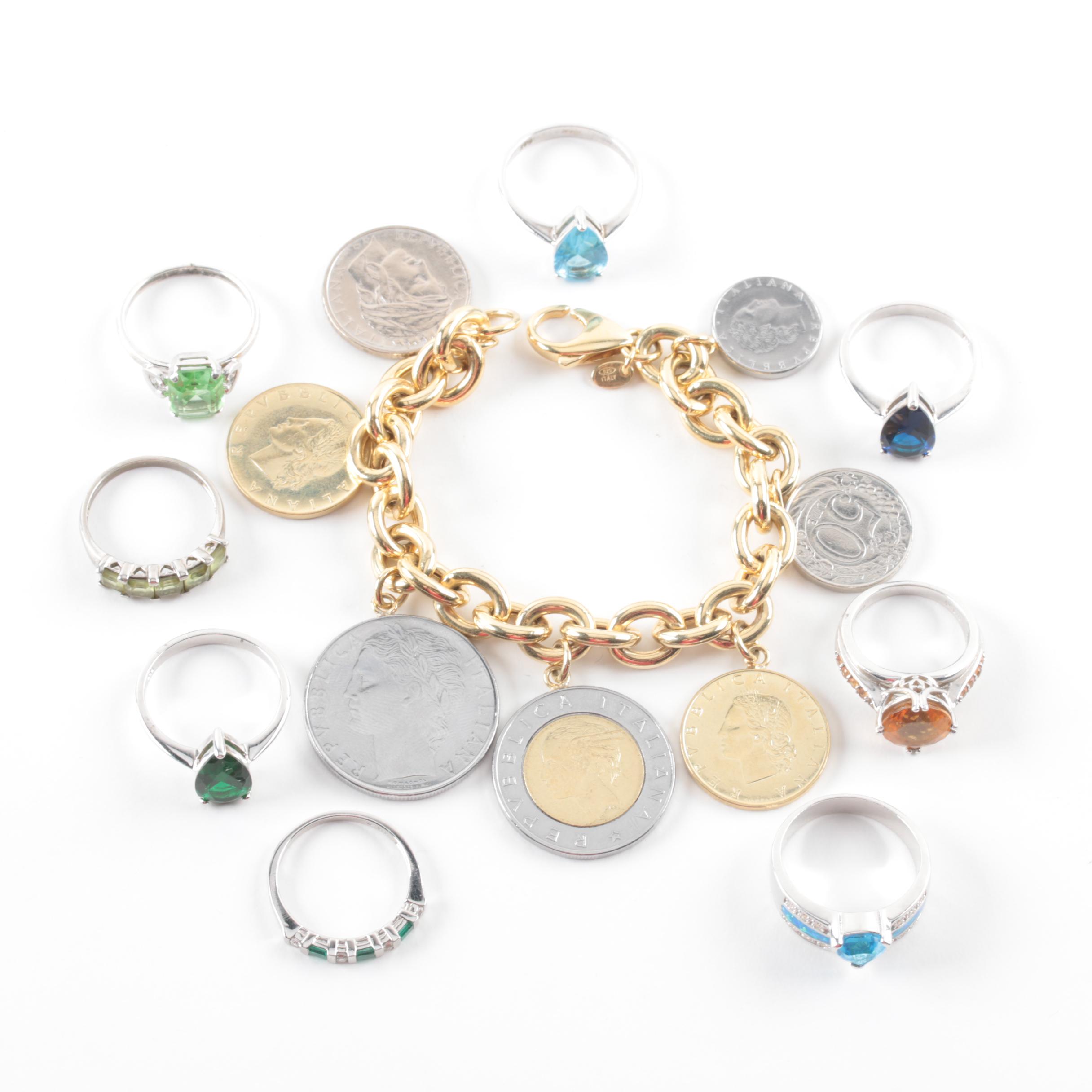 Sterling Silver Peridot and Citrine Jewelry Selection