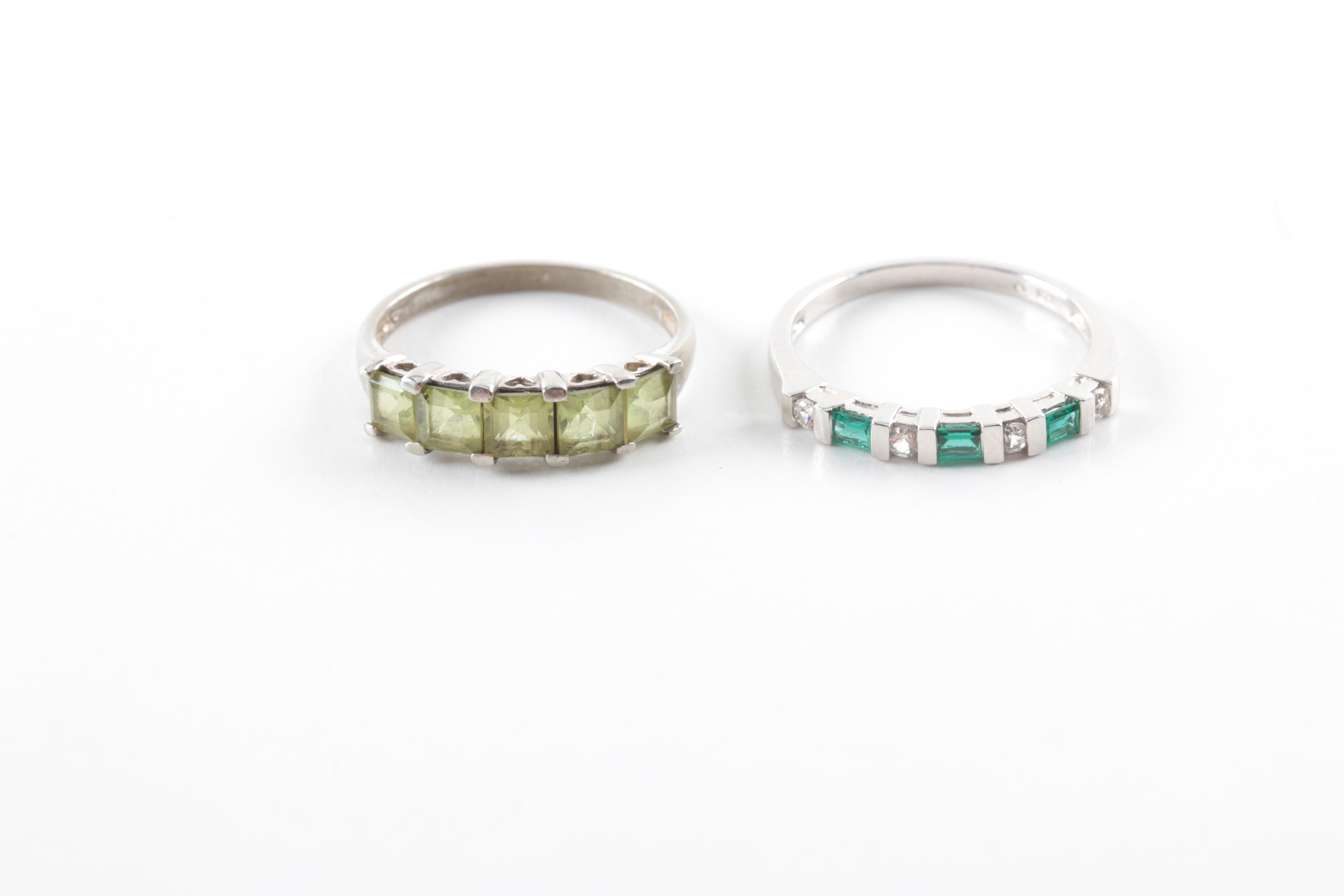 Sterling Silver Peridot and Citrine Jewelry Selection