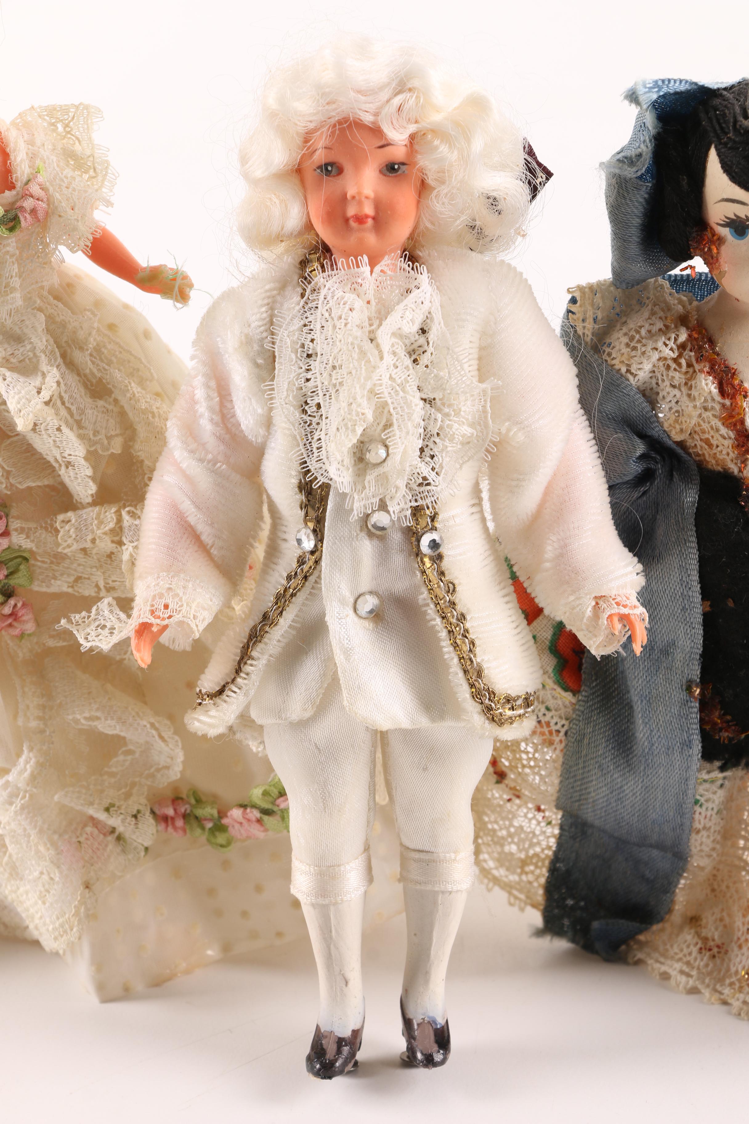 Vintage French Souvenir Dolls in Period Costumes