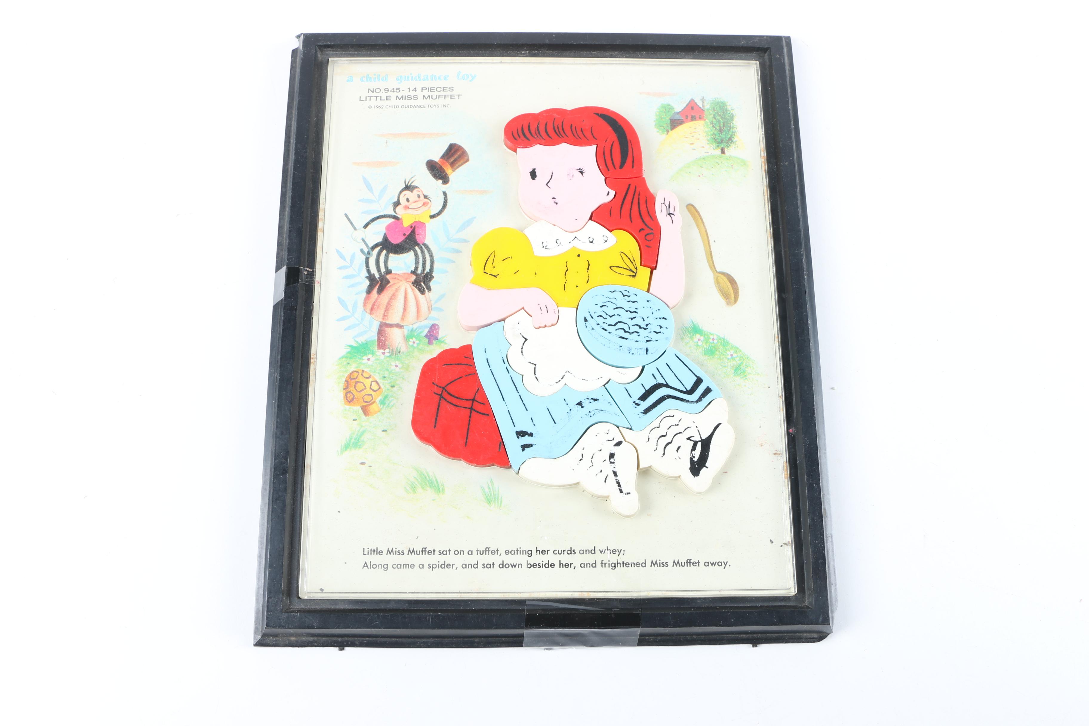 1962 Child Guidance Toys "Little Miss Muffet" and "Cinderella" Puzzles