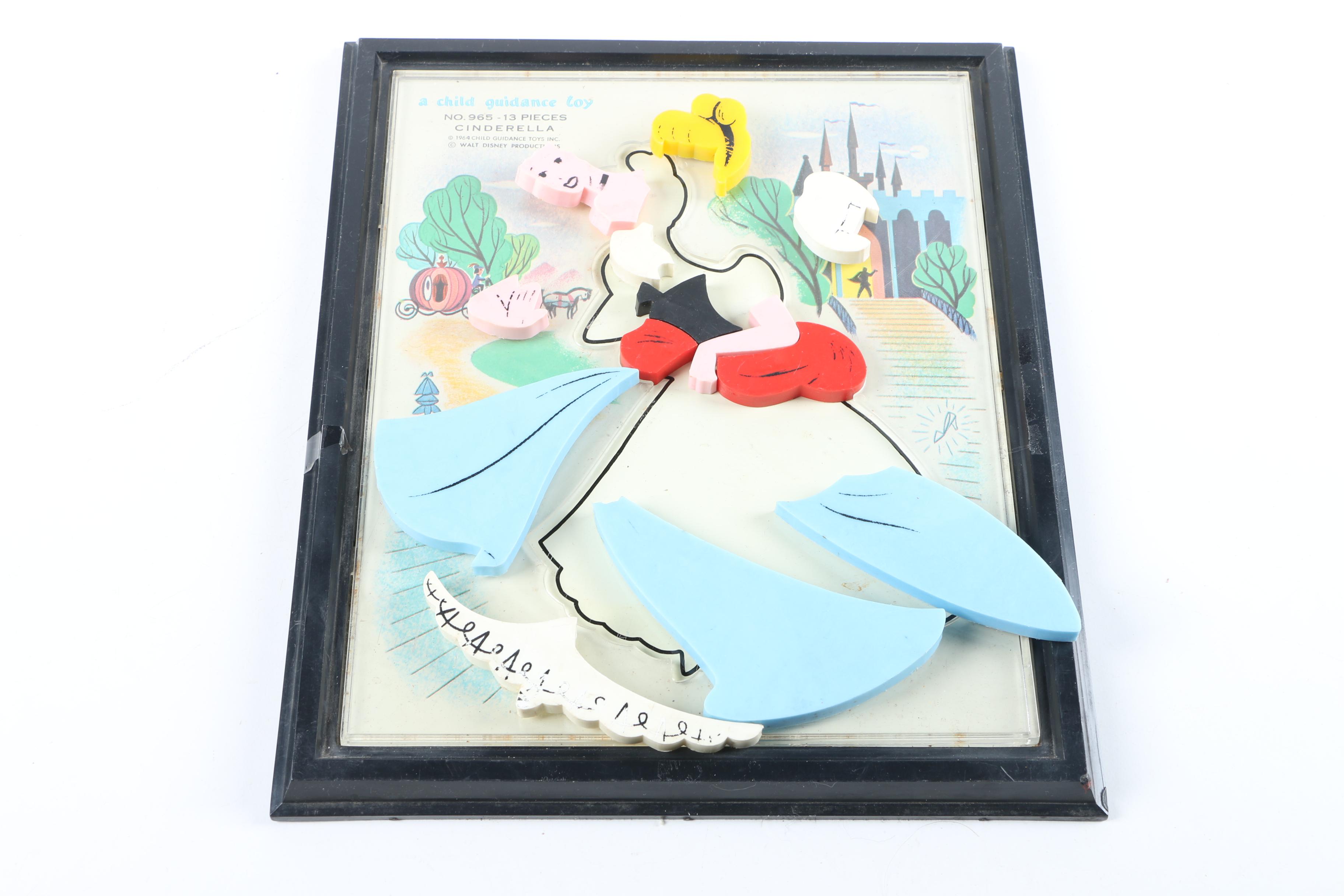 1962 Child Guidance Toys "Little Miss Muffet" and "Cinderella" Puzzles