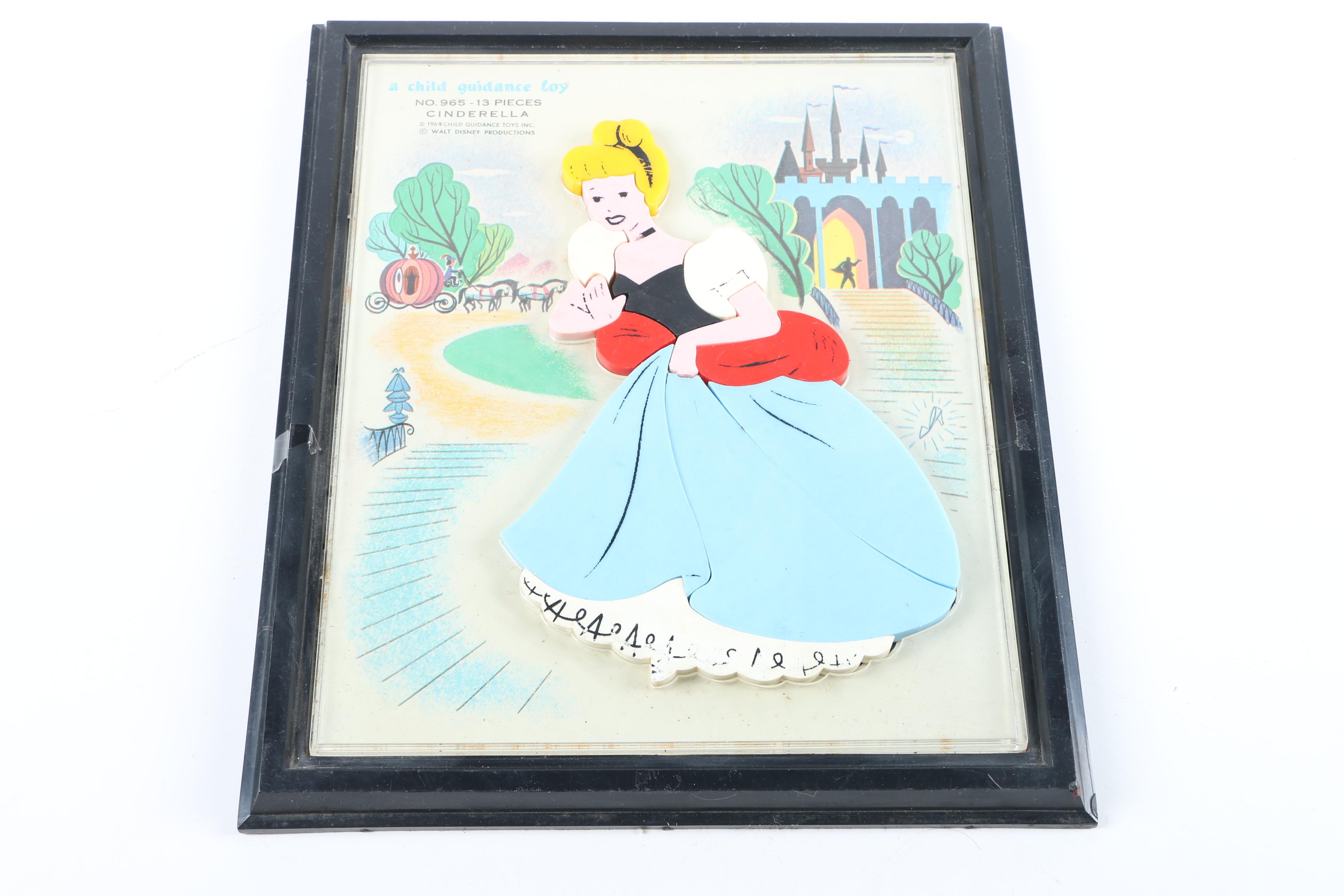 1962 Child Guidance Toys "Little Miss Muffet" and "Cinderella" Puzzles