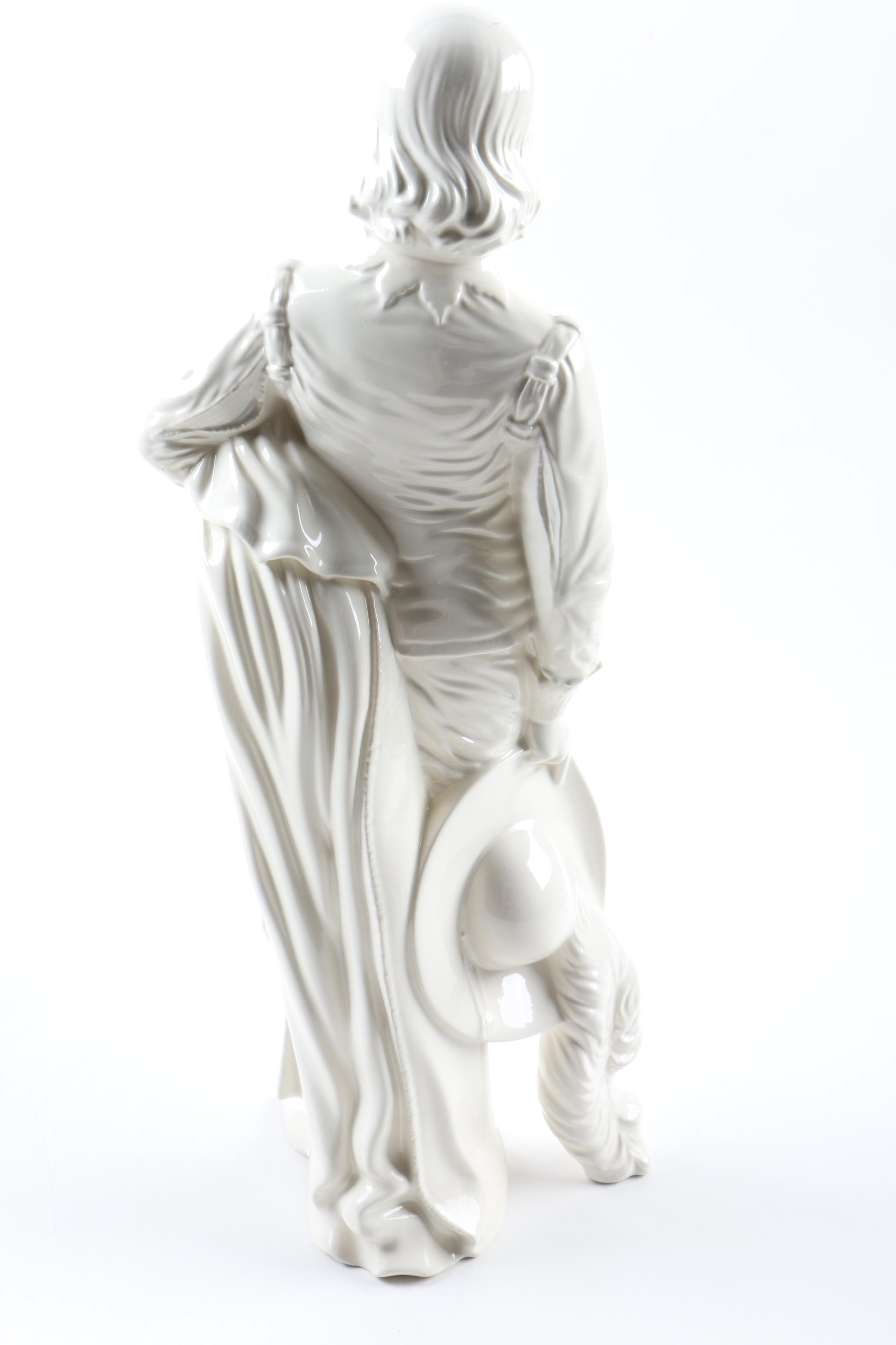 White Ceramic Figurines After "Blue Boy" and "Pinkie"