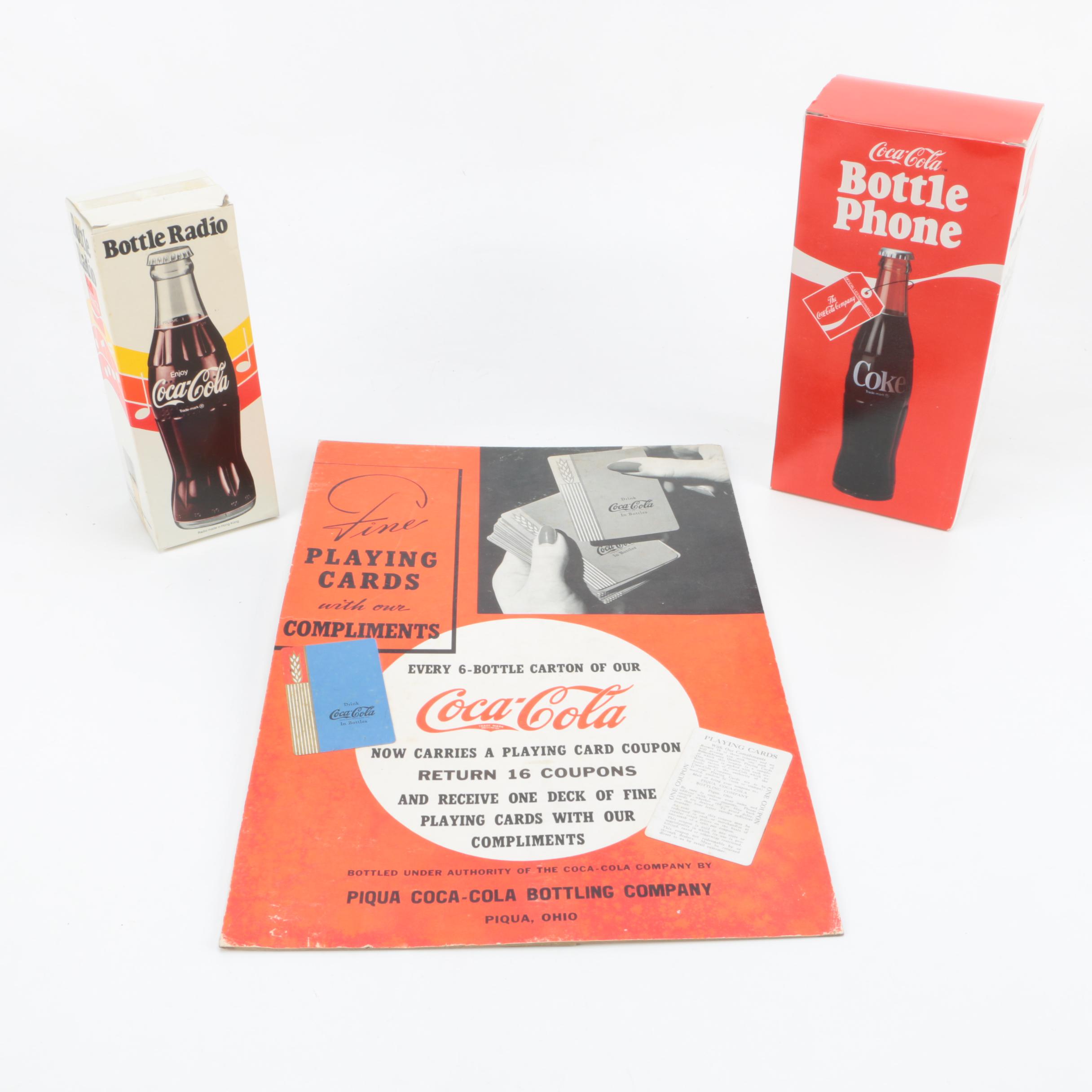 Vintage Coca-Cola Radio, Telephone and Sign