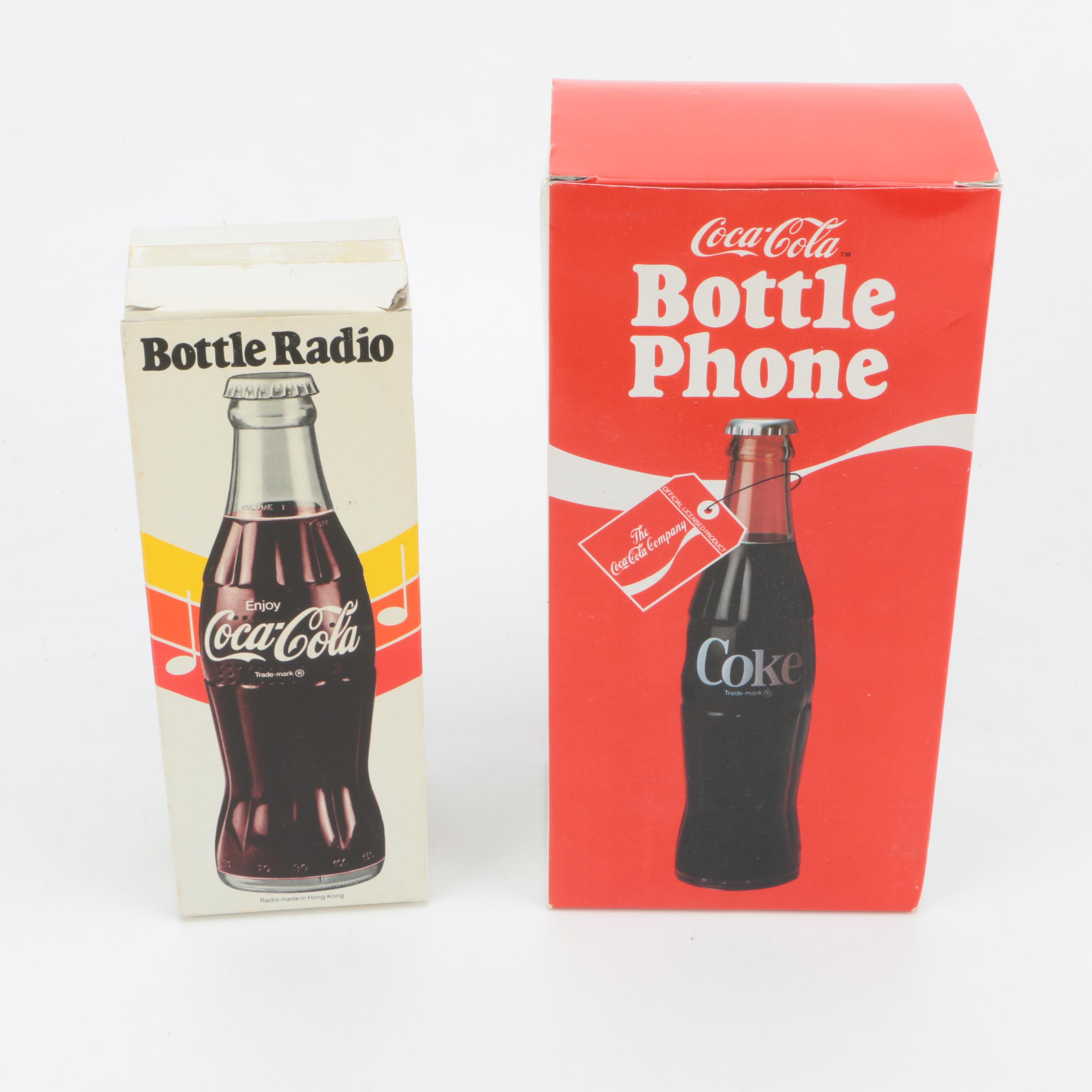 Vintage Coca-Cola Radio, Telephone and Sign