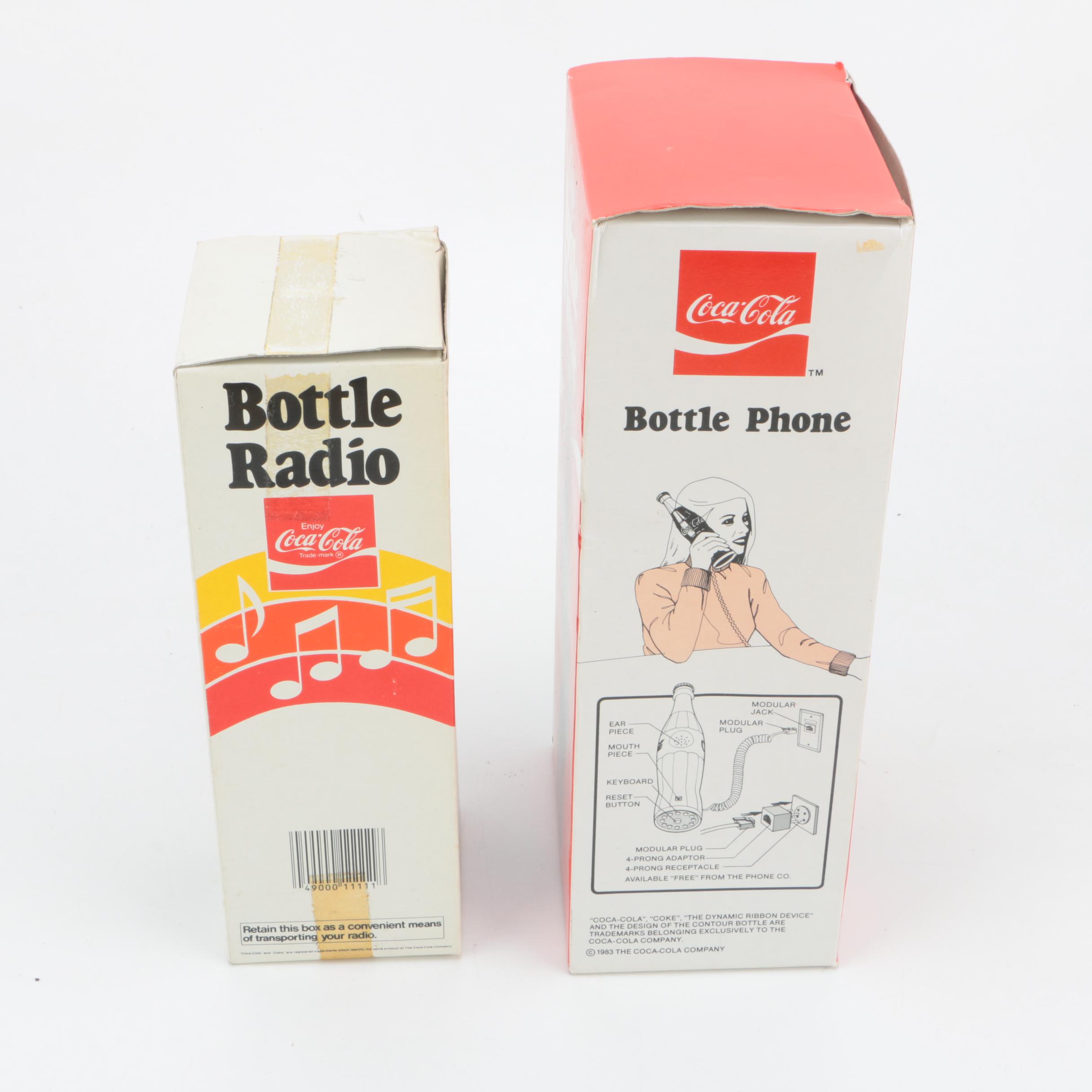 Vintage Coca-Cola Radio, Telephone and Sign