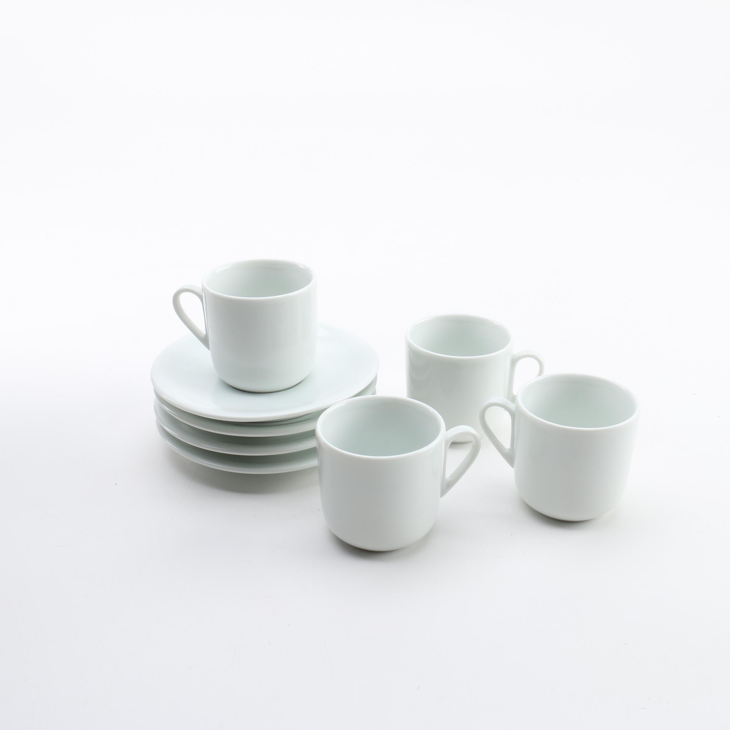 Vintage Italian Ceramic Espresso Cups and Saucers
