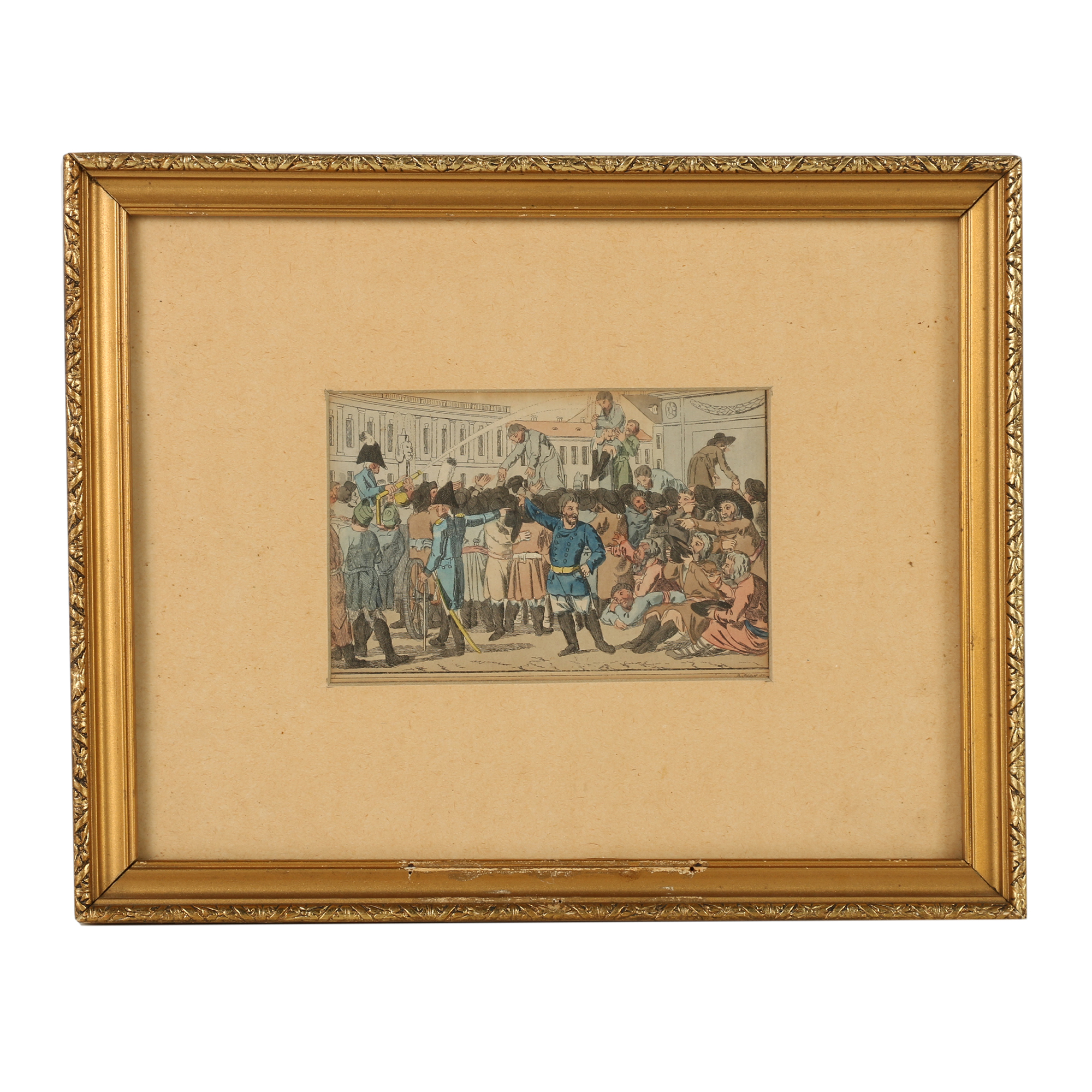 Hand-Colored Wood Engraving