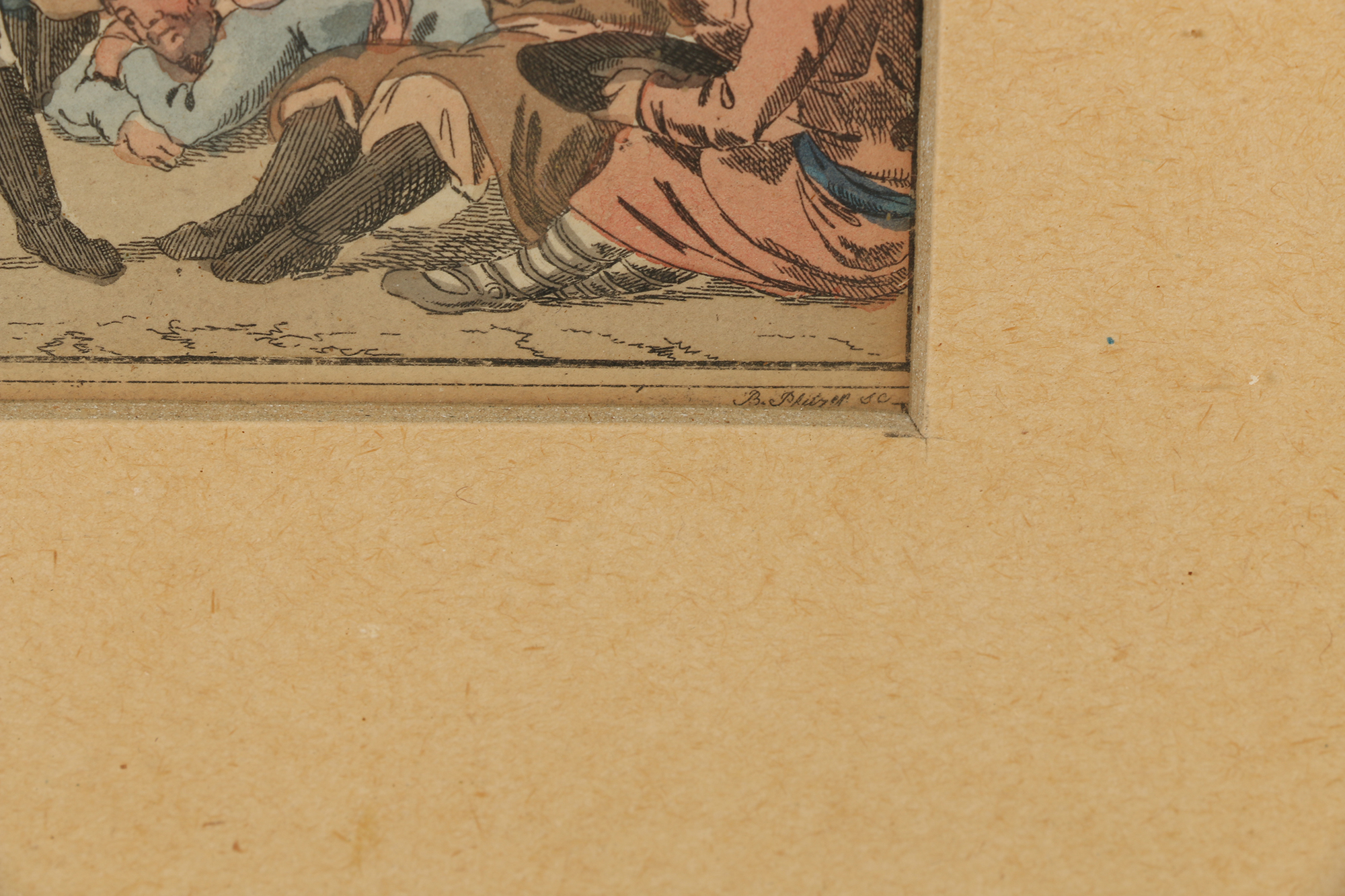 Hand-Colored Wood Engraving