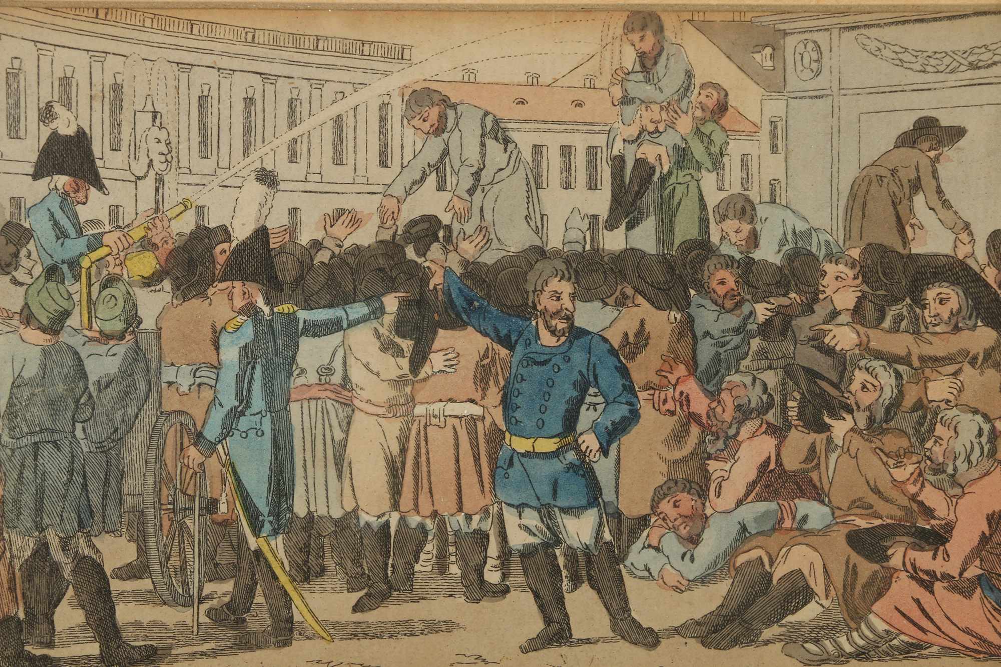 Hand-Colored Wood Engraving