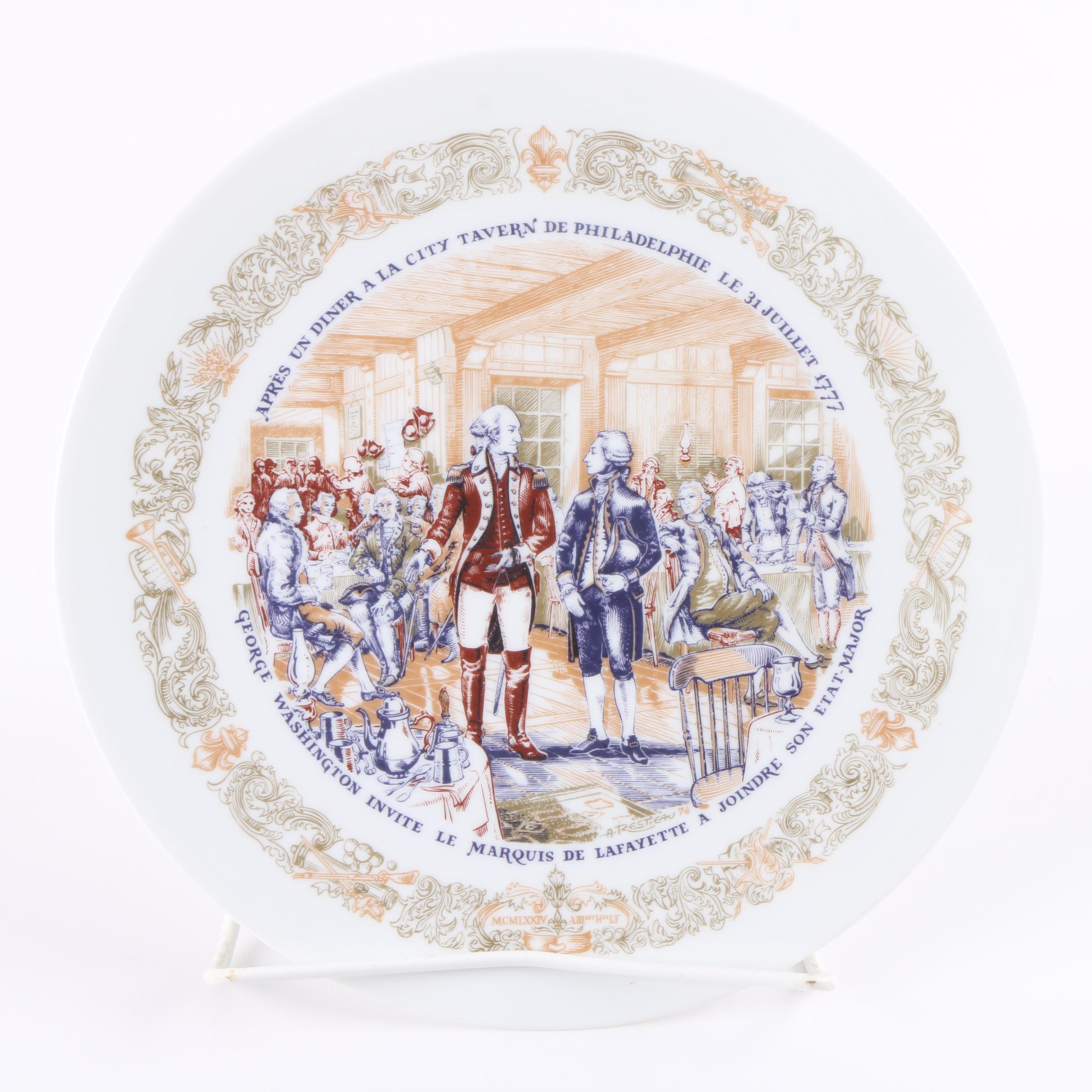 D'Arceau-Limoges "Lafayette Legacy Collection" Porcelain Plates
