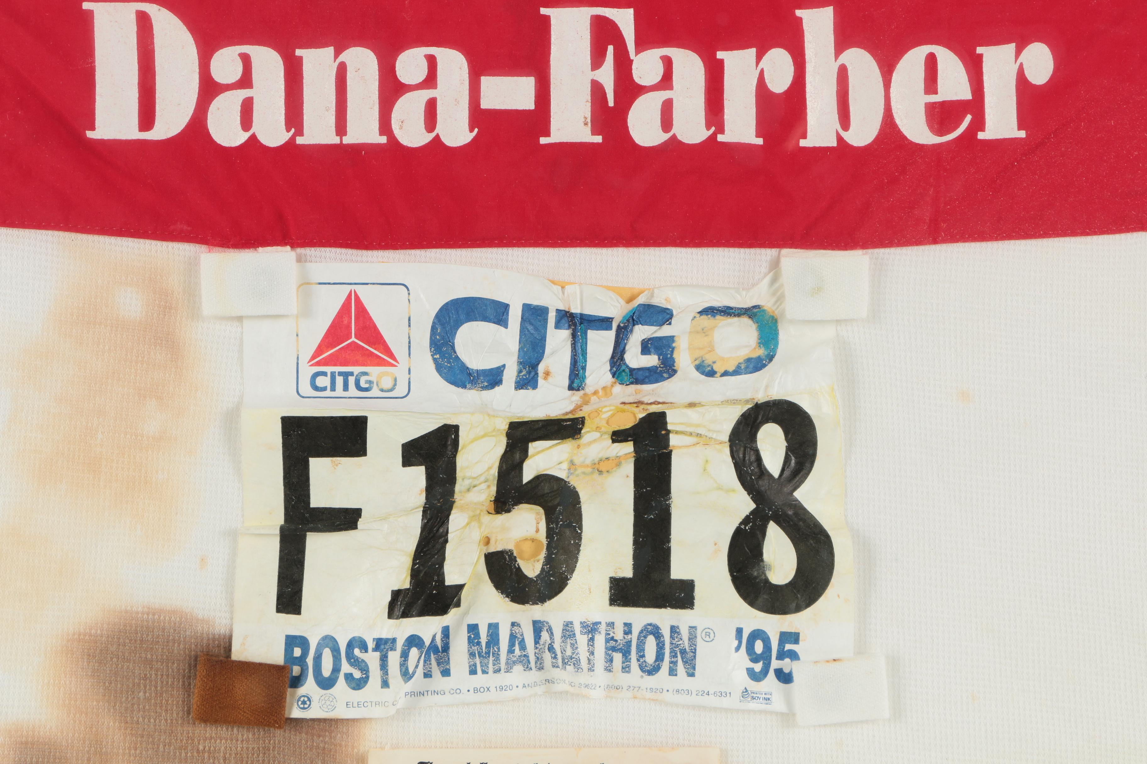 1995 Boston Marathon Medal and Jersey