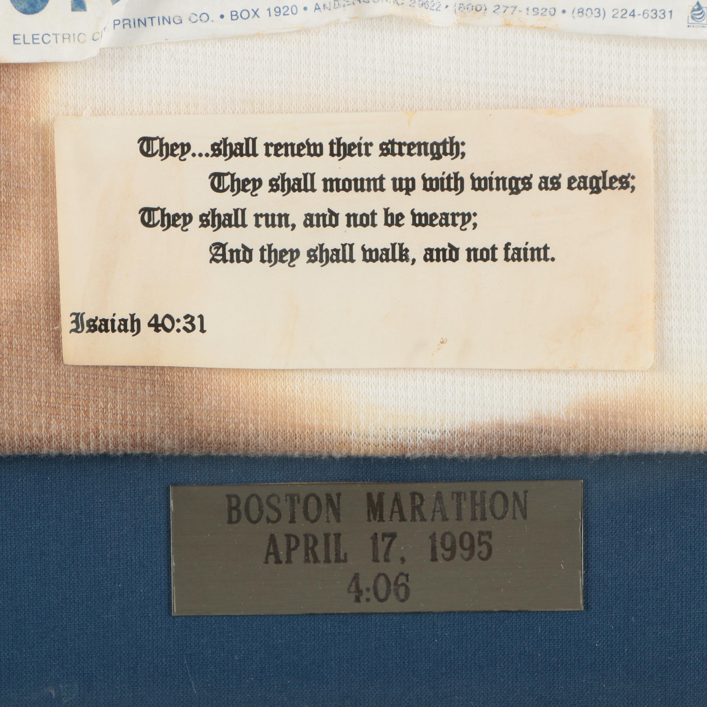 1995 Boston Marathon Medal and Jersey