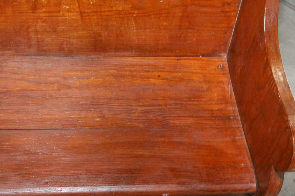 Antique Pine Church Pew Bench