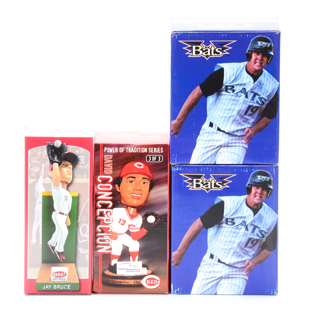 Dave Concepcion and Jay Bruce Bobblehead Dolls/Mugs
