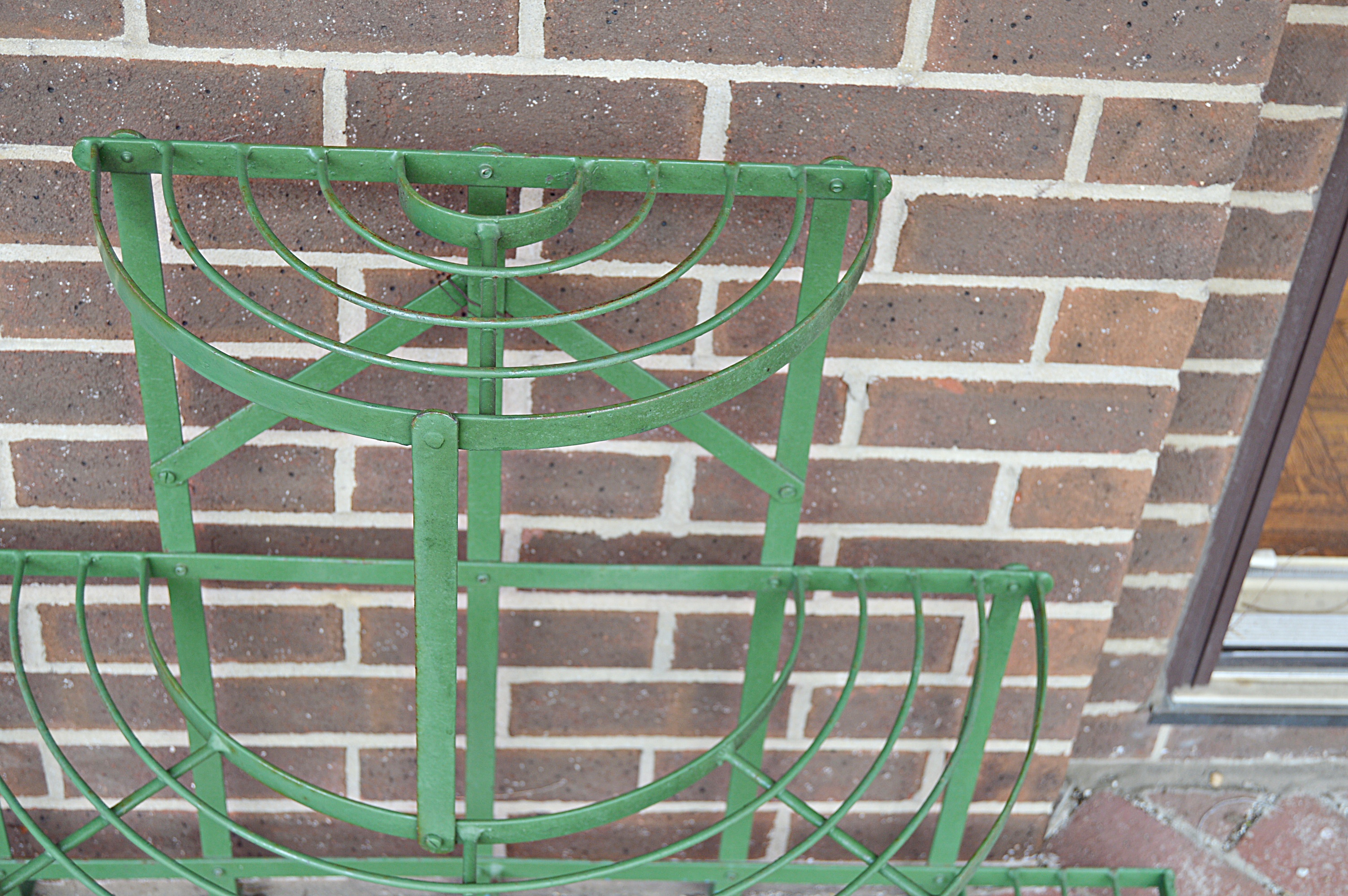 Green Painted Metal Plant Stand