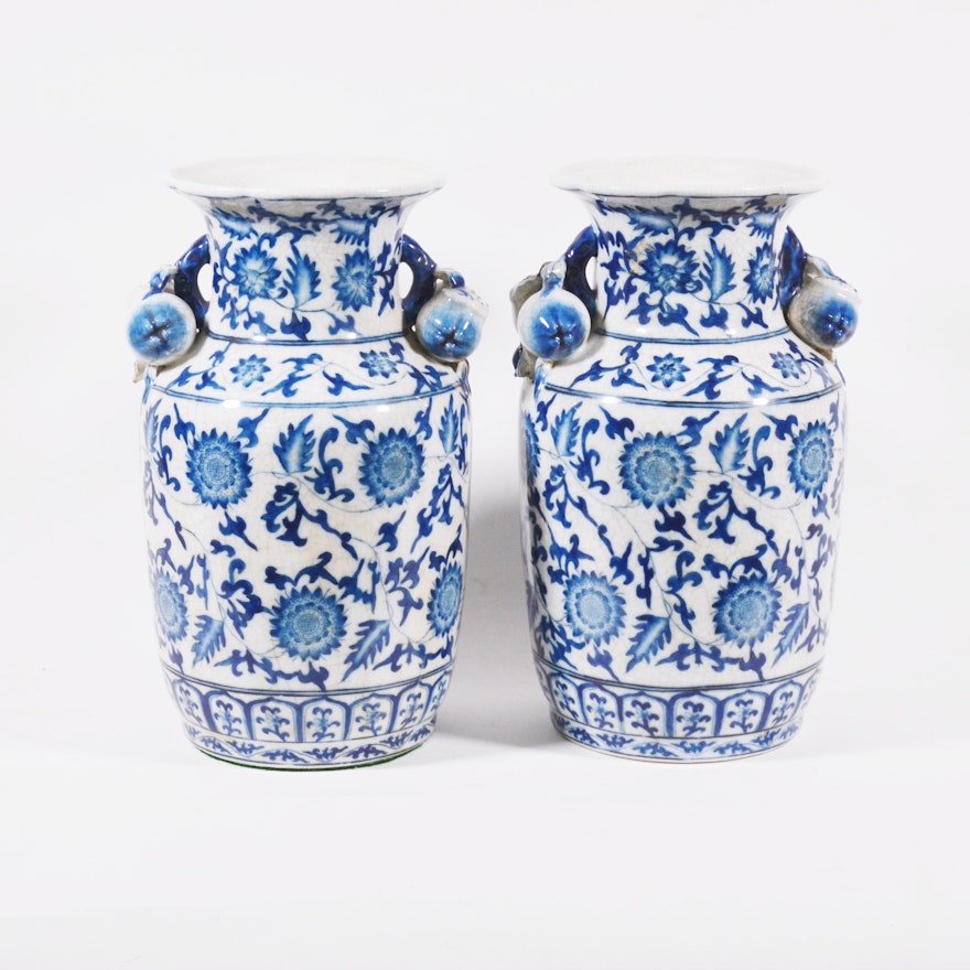 Blue and White Chinese Ceramic Vases