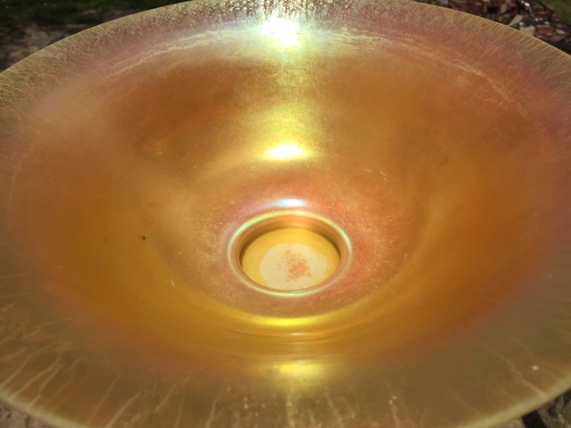 Steuben Aurene on Calcite Art Glass Bowl